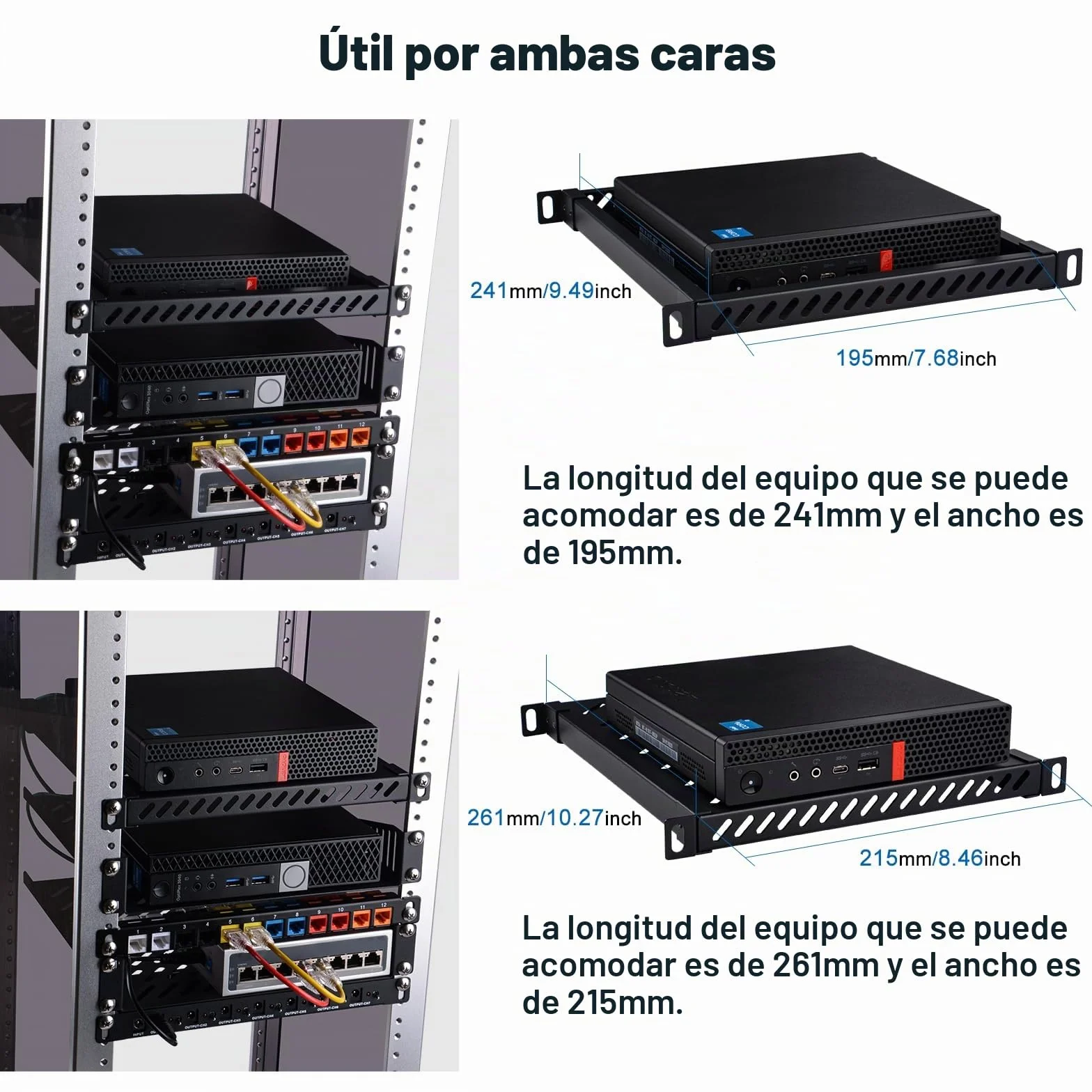 GeeekPi - Estantería para Rack de 25 kg de Alto Rendimiento para Armario de Red DeskPi RackMate T2, diseño Perforado, Capacidad de Carga de 25 kg, Color Negro