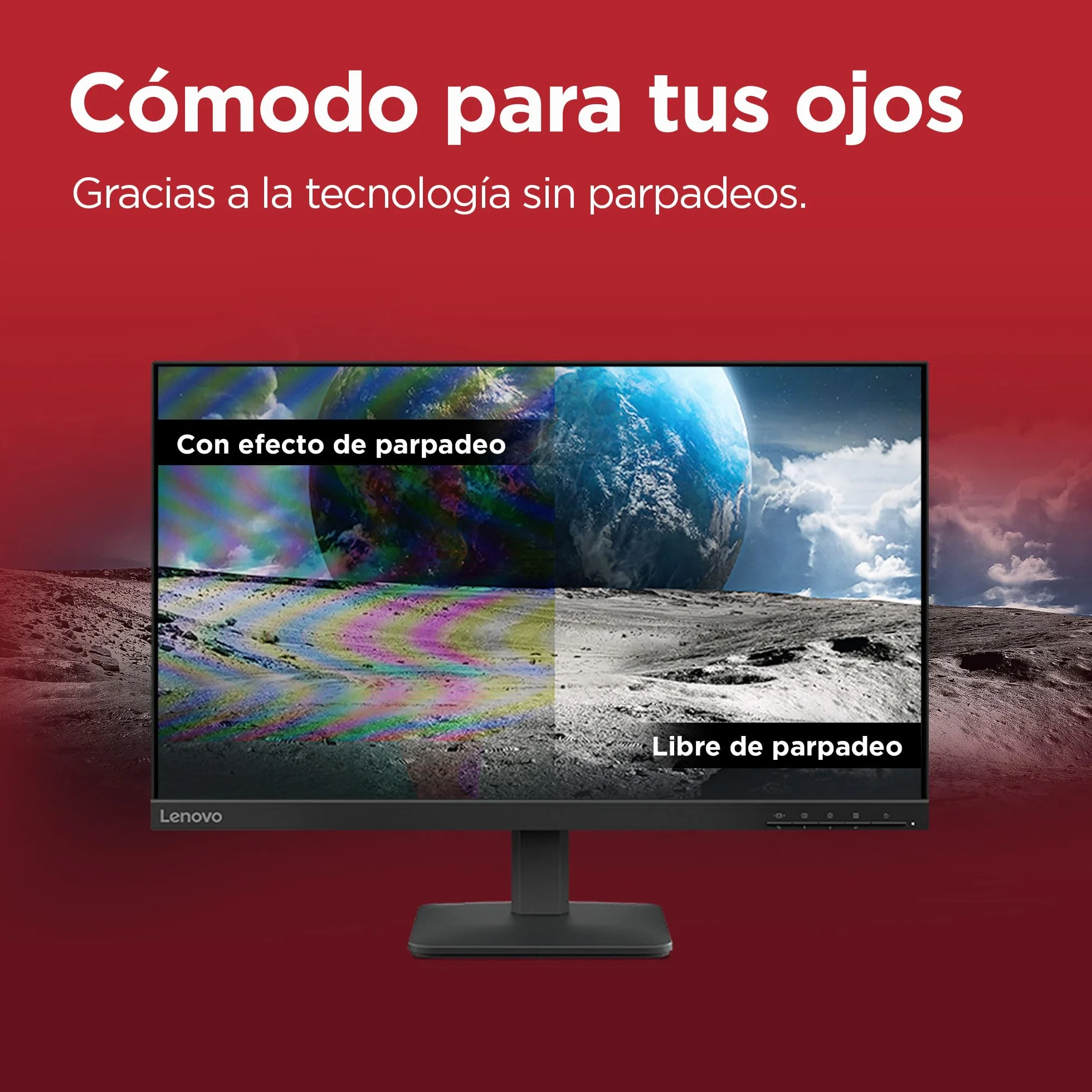 Lenovo L24-4e Monitor FHD 23.8" IPS 1920x1080 48-100Hz 4ms HDMI VGA VESA 100x100mm Inclinación Negro