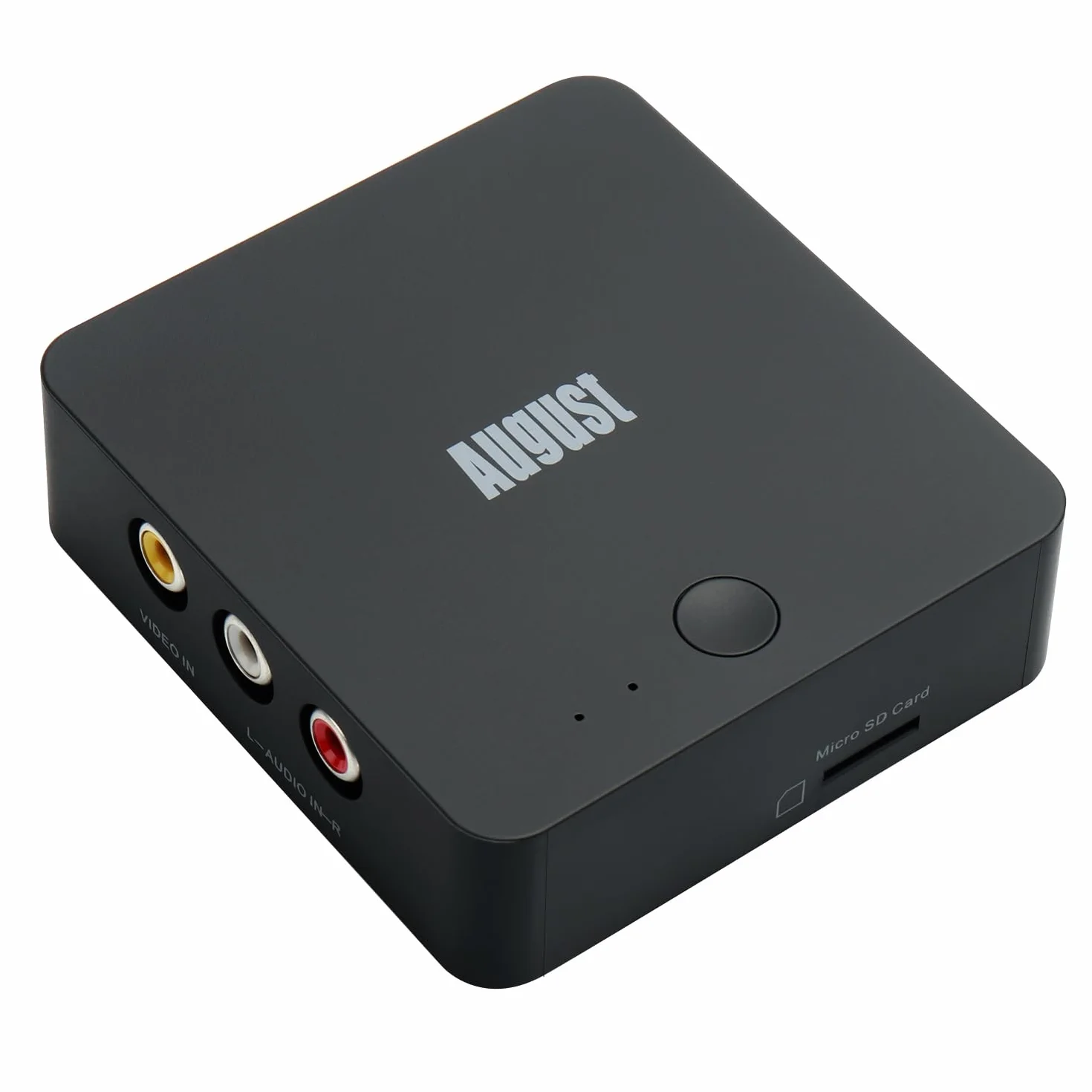 August VGB400 Tarjeta capturadora de vídeo sin PC, Cable RCA para conversión de VHS a Digital, Hi8, Videocámara - Salida a HDMI, grabación en Micro SD o USB Máx. 64 GB - Negro