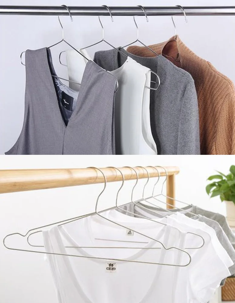Qualsen Perchas para abrigo 42 cm metal oro rosa 30 unidades para ropa