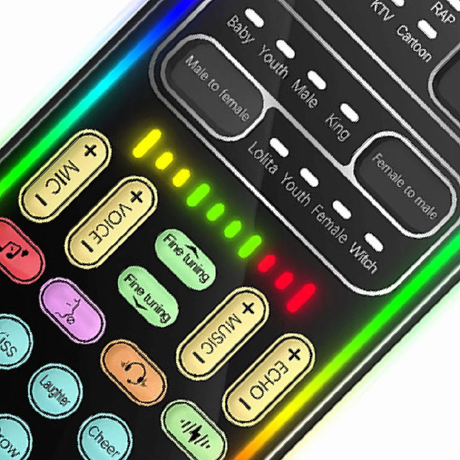 Cambiador de Voz Portátil, I9 Live Sound Card Micrófono de Mano Cambiador de Voz con 8 Efectos de Sonido, Disguiser de Sonido para PC Teléfonos Portátiles