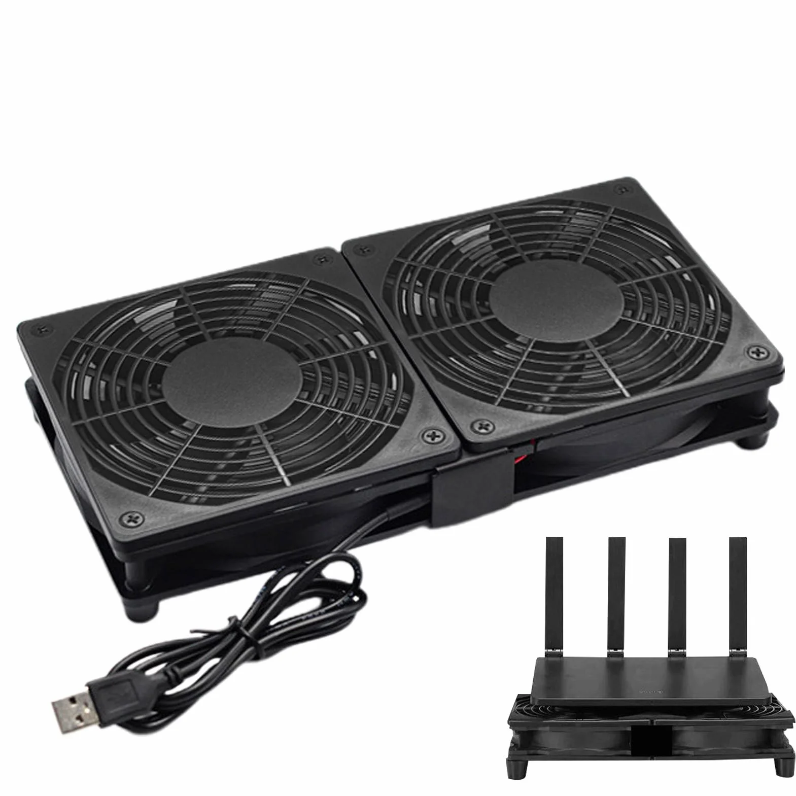 Ventilador De Enfriamiento USB - Ventilador De Enfriamiento De La De Enrutador, Ventiladores De Gabinete De Alto Flujo De Aire | Fuerte Blower USB Powered Fans For Laptop TV Box Router Cooling's