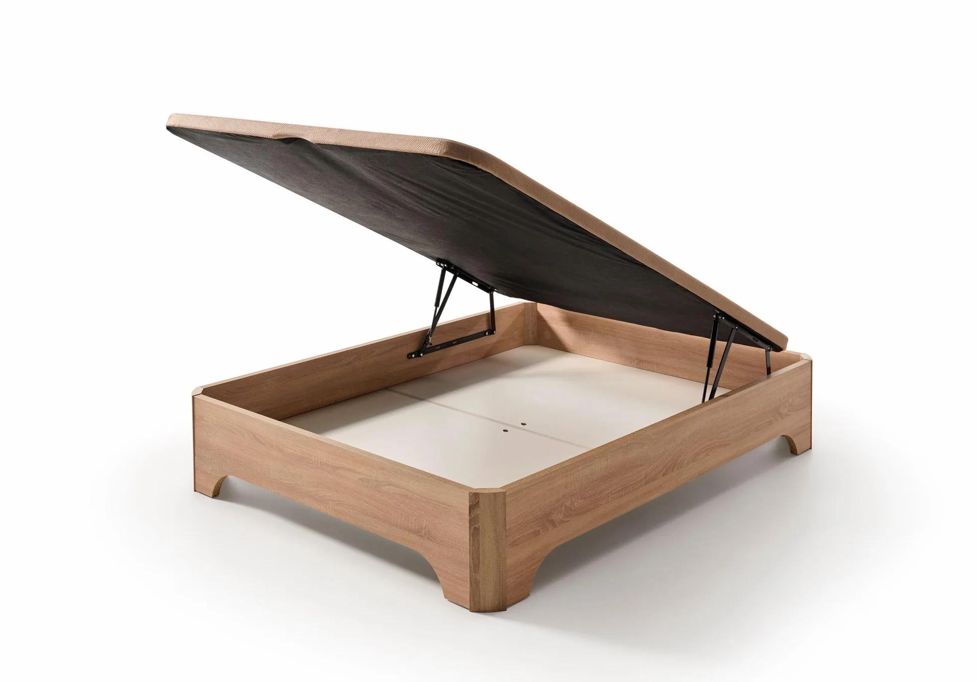 Matris - Canapé Abatible Elevado con Patas Elegance, Arcón Gran Capacidad, Base Transpirable 3D, Apertura Hidráulica, Estructura Reforzada, Varios Tamaños y Colores - con Montaje