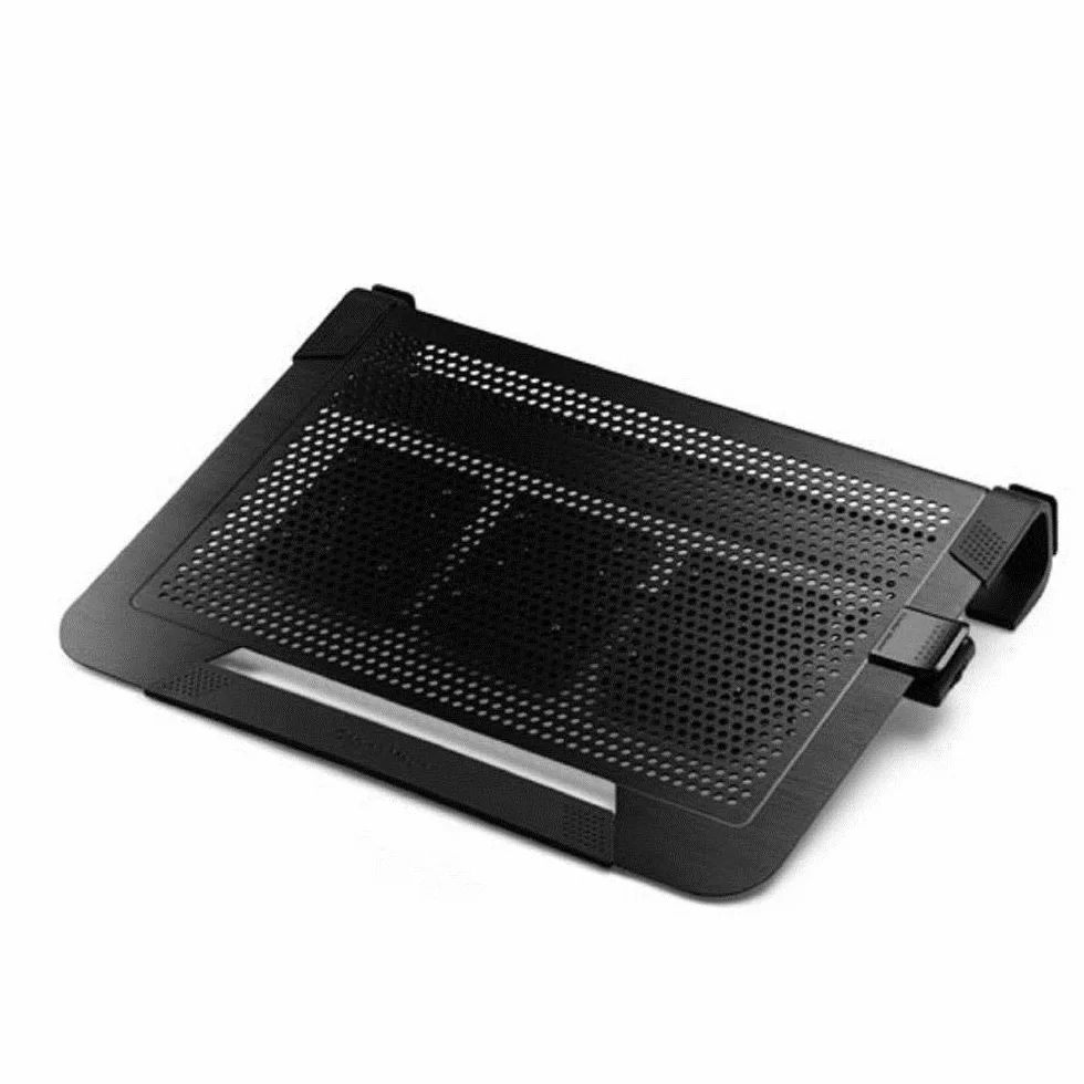 Cooler Master NotePal U3 PLUS Base de Refrigeración para Ordenador Portátil - 3 Ventiladores de 80mm Fáciles de Mover, Estructura Función Protección y Transportación, Ergonómica de Aluminio - Negro