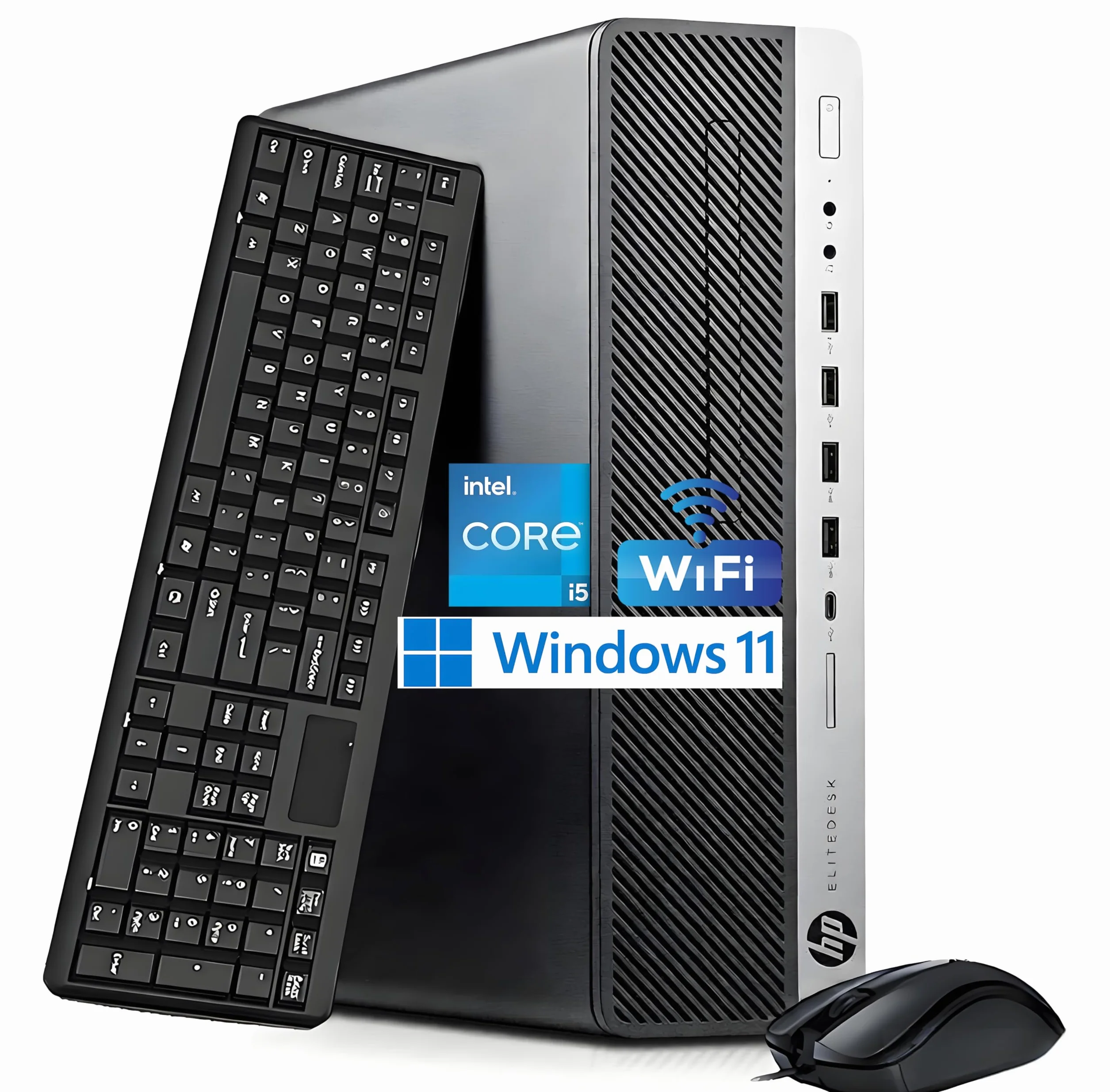 HP EliteDesk 800 G3 SFF Ordenador de sobremesa Intel Core i5-7500 8 GB RAM 256 GB SSD WiFi Bluetooth Windows 11 Pro