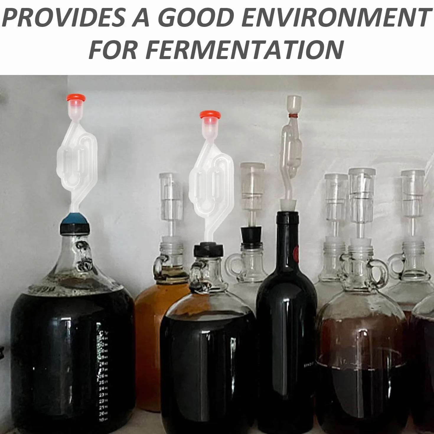 MEMOFYND Kit de Elaboración de Cerveza 5 Tubos de Fermentación con Tapones de Silicona y Bolsa de Almacenamiento