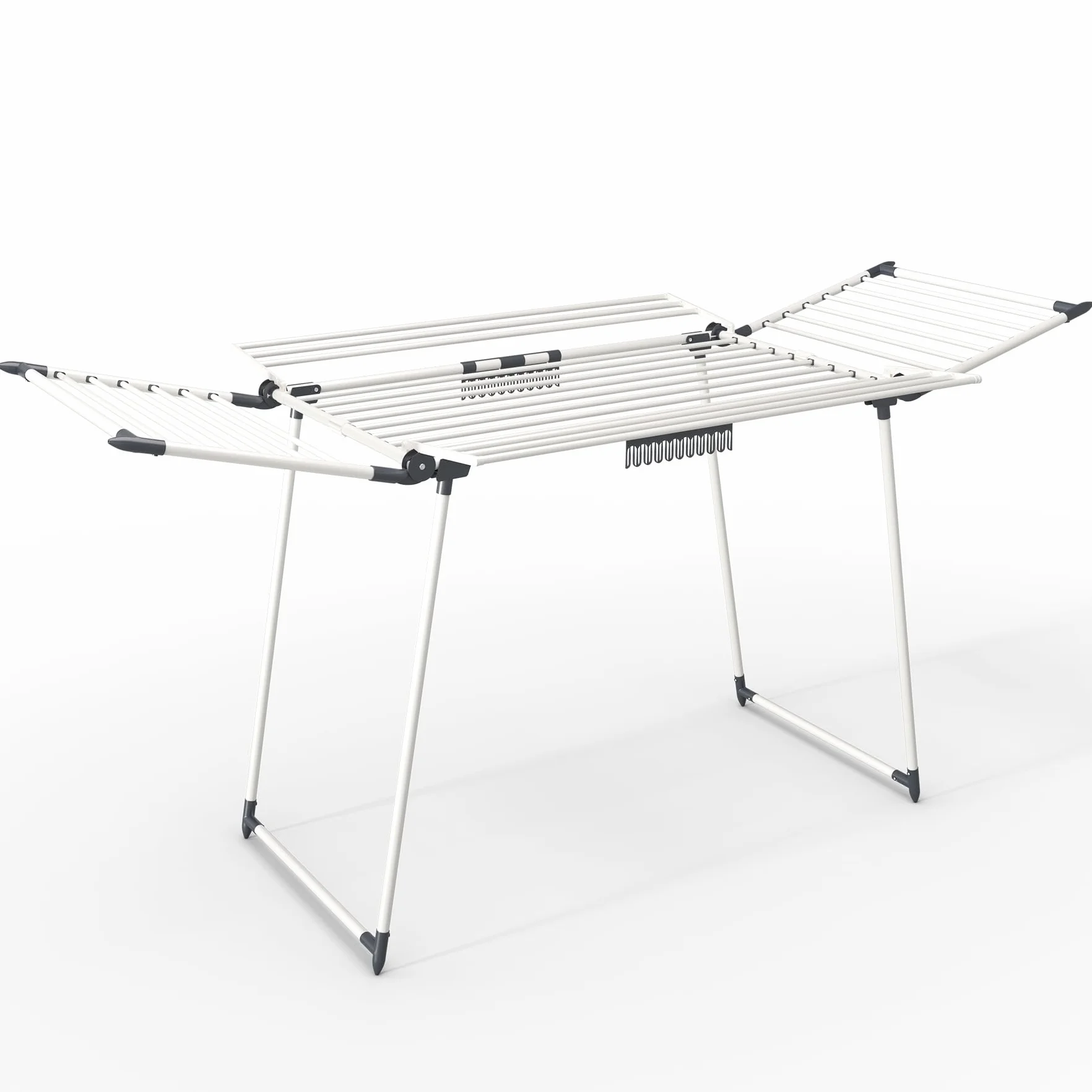 VOUNOT Tendedero de Ropa Plegable Extensible 25m Gran Capacidad 175x92x106cm Blanco