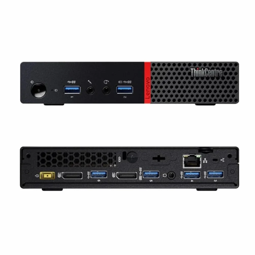 Lenovo ThinkCentre M900 - Mini ordenador de escritorio con pantalla de 24", Intel Core i5-6500, 8 GB de RAM, SSD 256 GB, WiFi, Bluetooth, teclado QWERTY americano, Windows 11 Pro (reacondicionado)