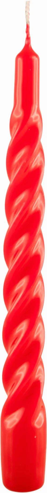 Cereria di Giorgio Risthò Velas Tortiglione Lacadas, Cera de Parafina, Rojo, 2.2 cm, 3 Unidades