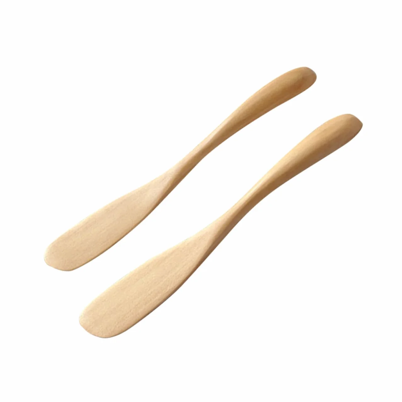 2 Cuchillos de Mantequilla de Madera para Esparcir Crema y Queso, Herramientas de Cocina para Decoración de Tartas en Catering y Tiendas de Alimentos