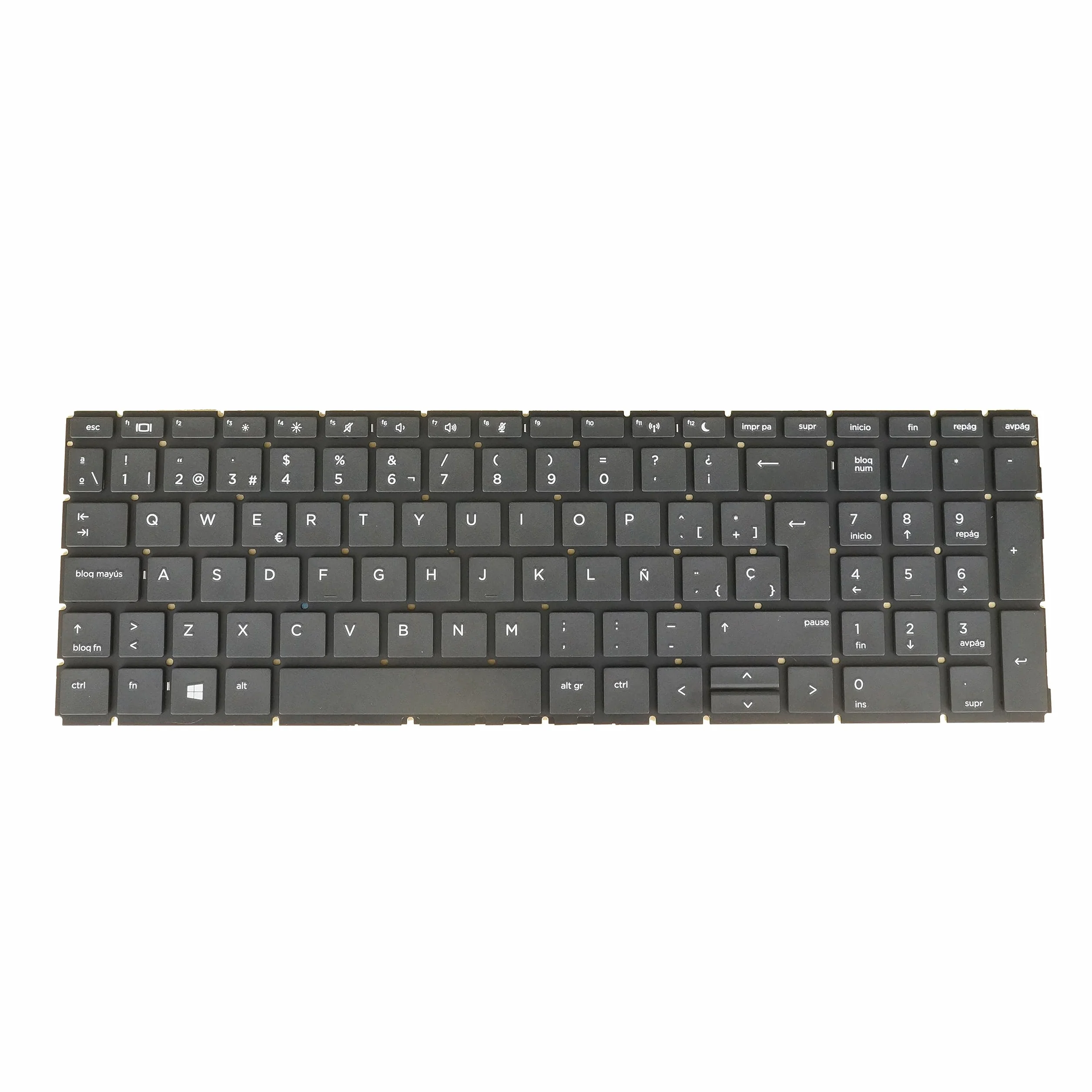 SP Español Teclado para Ordenador portátil HP Probook 450 G6 G7, 455 G6 G7, 450R G6, 455R G6, 2B-ABU07Q100, sin luz de Fondo, sin Cubierta