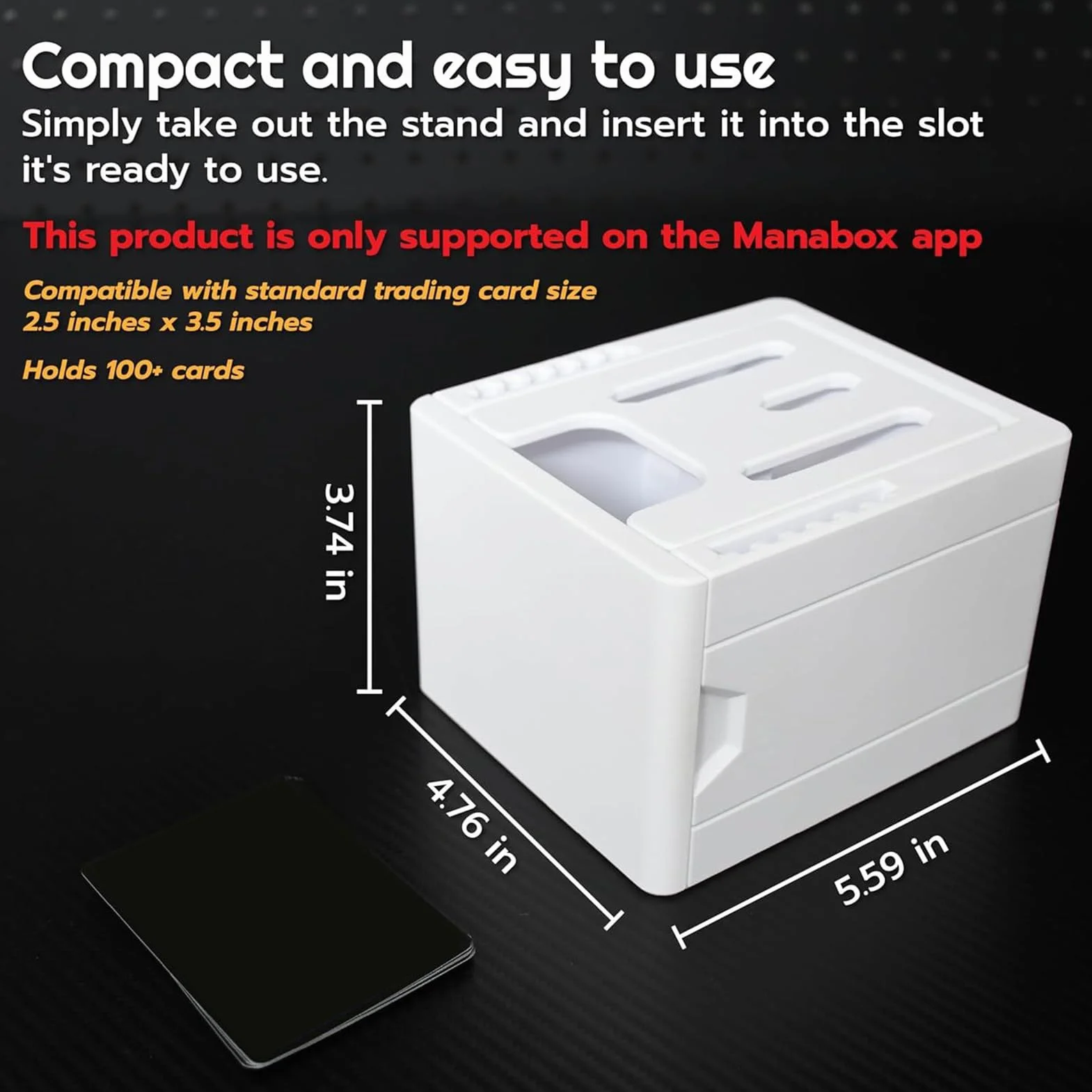 Soporte escáner de tarjetas comerciales, soporte para soporte de papel, alineación de escaneo de precisión, base estable para coleccionistas, tiendas, gerentes, ferias, eventos, 5,51 x 4,72 x 3,7