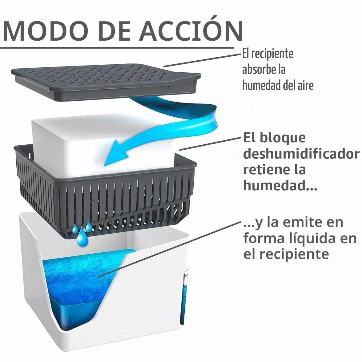 Wenko Deshumificador Cube 1000 g Cloruro de Calcio 12x5x12 cm Blanco