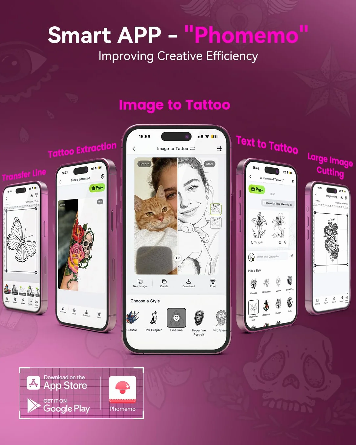 Phomemo M08F Plus AI Termocopiadora Tattoo con Pantalla Táctil - Impresora Termica Tattoo por Transferencia Térmica para Artistas con con diseño IA, Incluye 10 Hojas de Papel de Transferencia