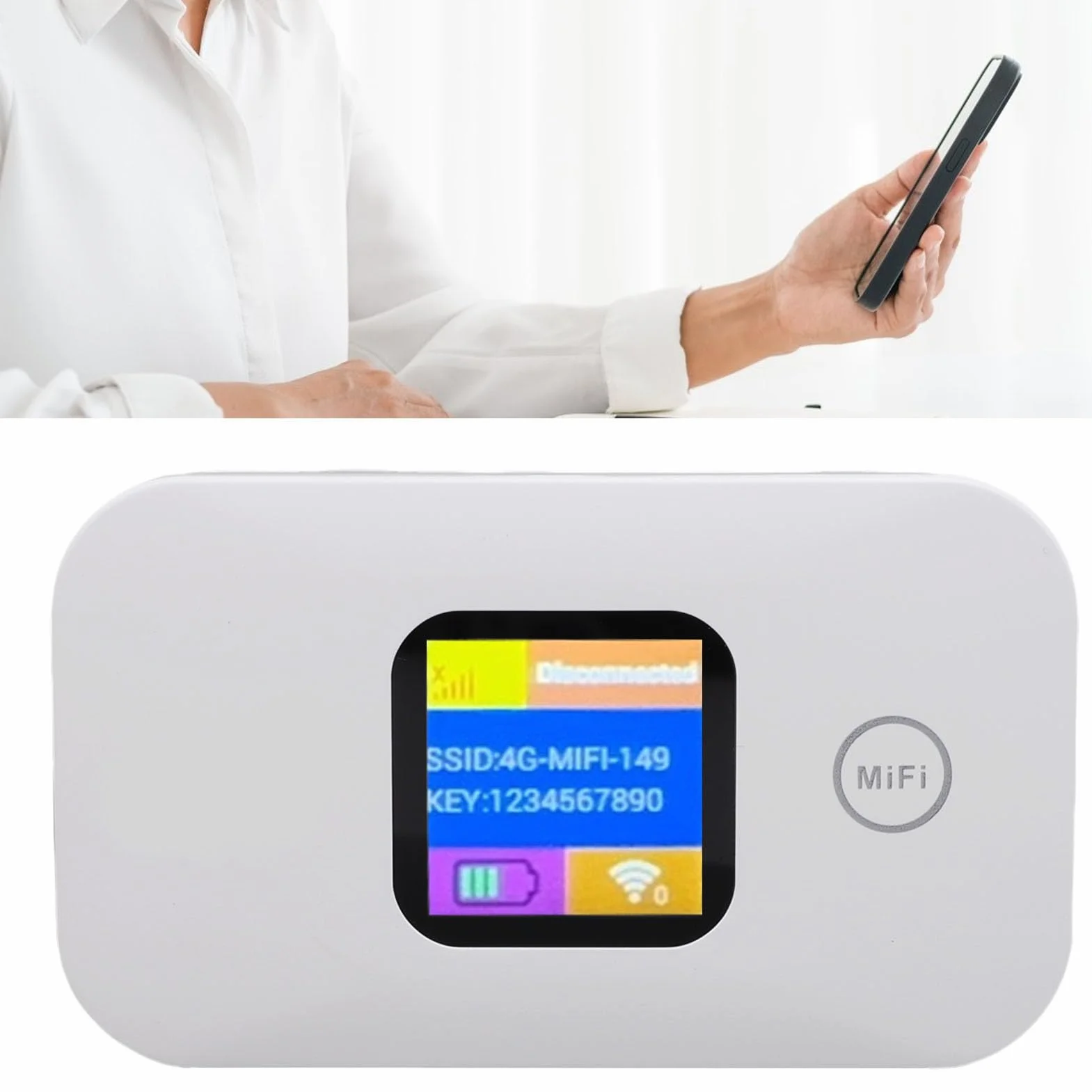 VBESTLIFE WiFi Móvil Portátil, 4G 5G Alta Velocidad 300Mbps LTE Internet Hotspot Device, Admite hasta 10 Usuarios, Tarjeta SIM, para Acampar de Trave