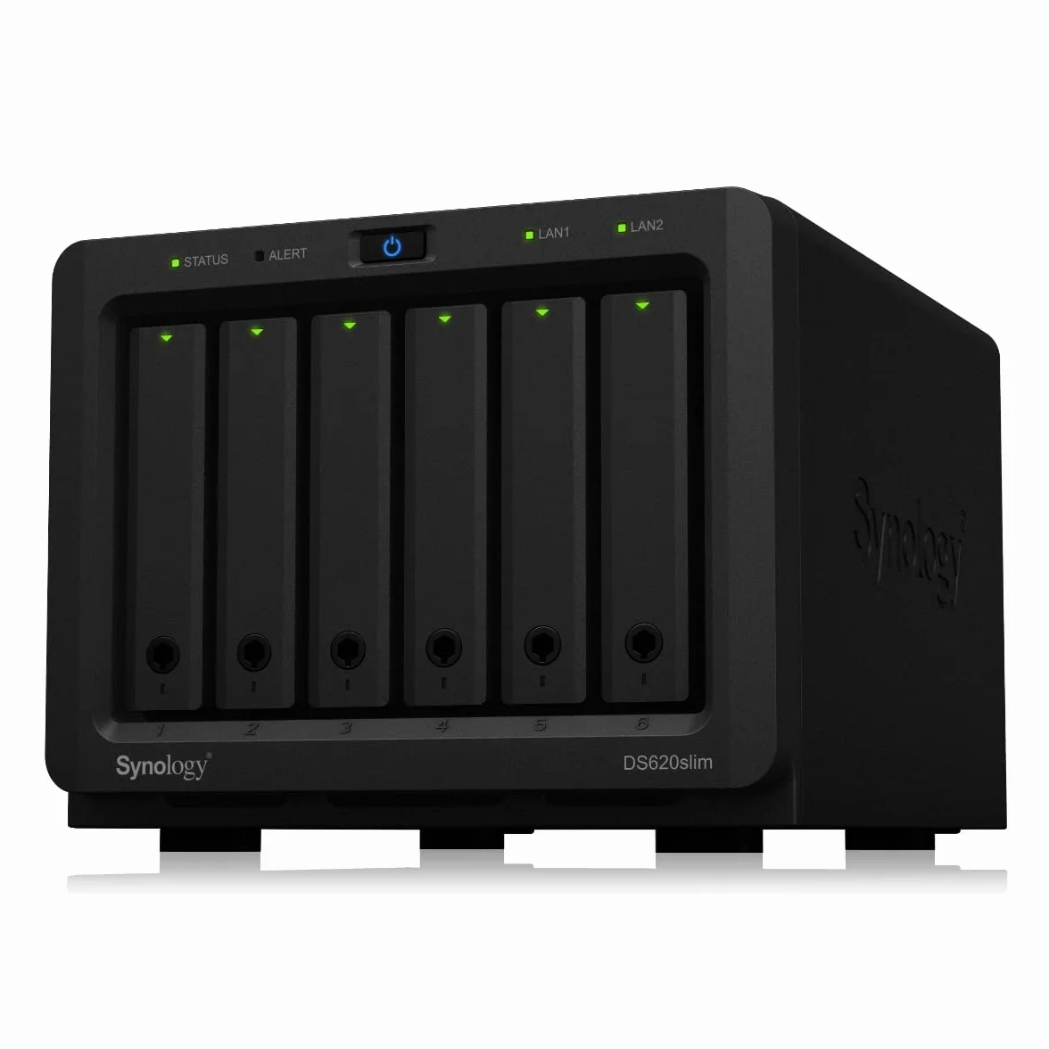 DS620SLIM 6BAY 2.5IN 2.0GHZ DC EXT 2X GBE 2X USB 3.0 2GB DDR3L IN