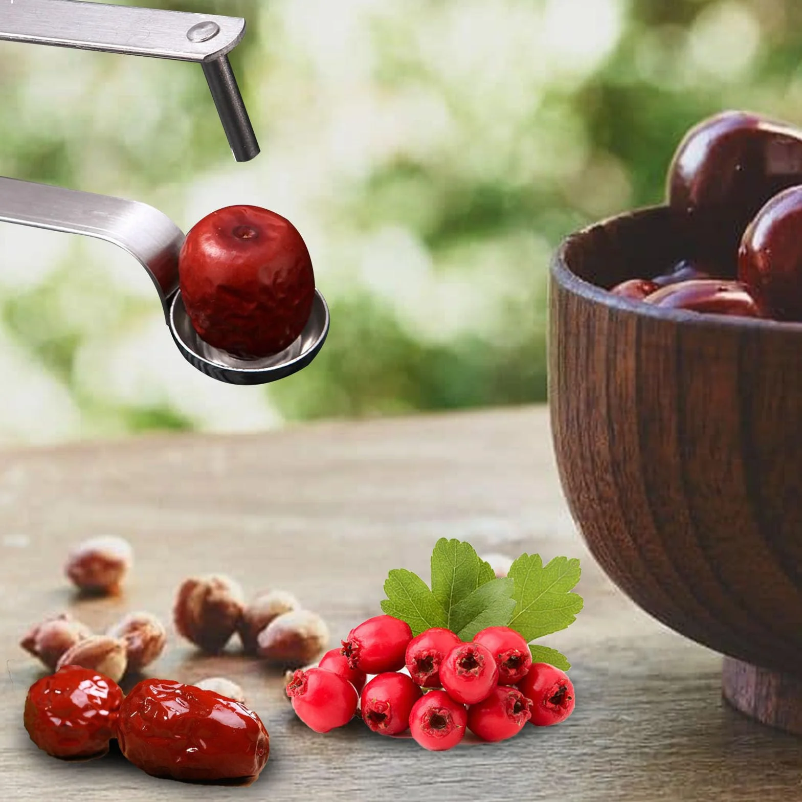 Descorazonador de Fruta, Juego de 3 Piezas de Acero Inoxidable, Removedor de Manzanas y Cerezas