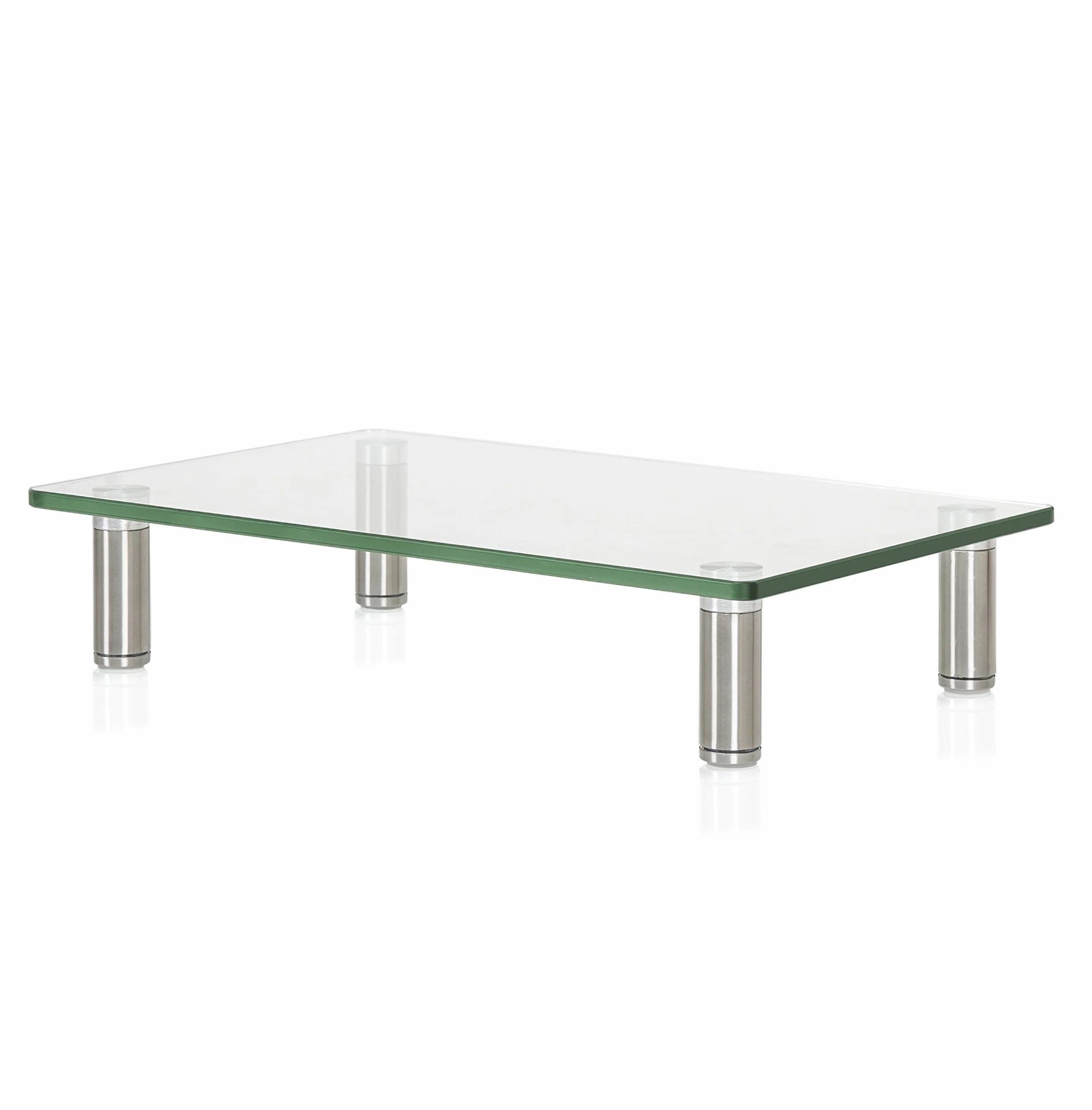 FITUEYES Soporte Elevador de Monitor de Vidrio Templado Altura Ajustable 38,5 x 24 x 7,5 cm Claro DT103801GC