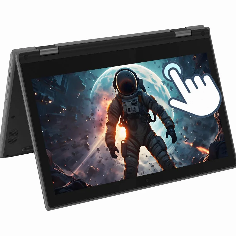 Lenovo Ordenador portátil Chromebook 300e 2 en 1 con pantalla táctil, 11,6 pulgadas (1366 x 768), Intel Celeron N4020, 4 GB de RAM, 32 GB SSD, teclado japonés, Chrome OS (reacondicionado)