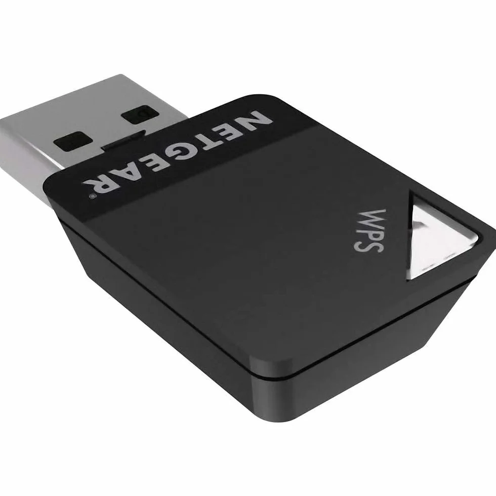 NETGEAR Mini Adaptador USB WiFi A6100-100PES - AC600 802.11ac de Doble Banda (150/433 Mbps), Negro