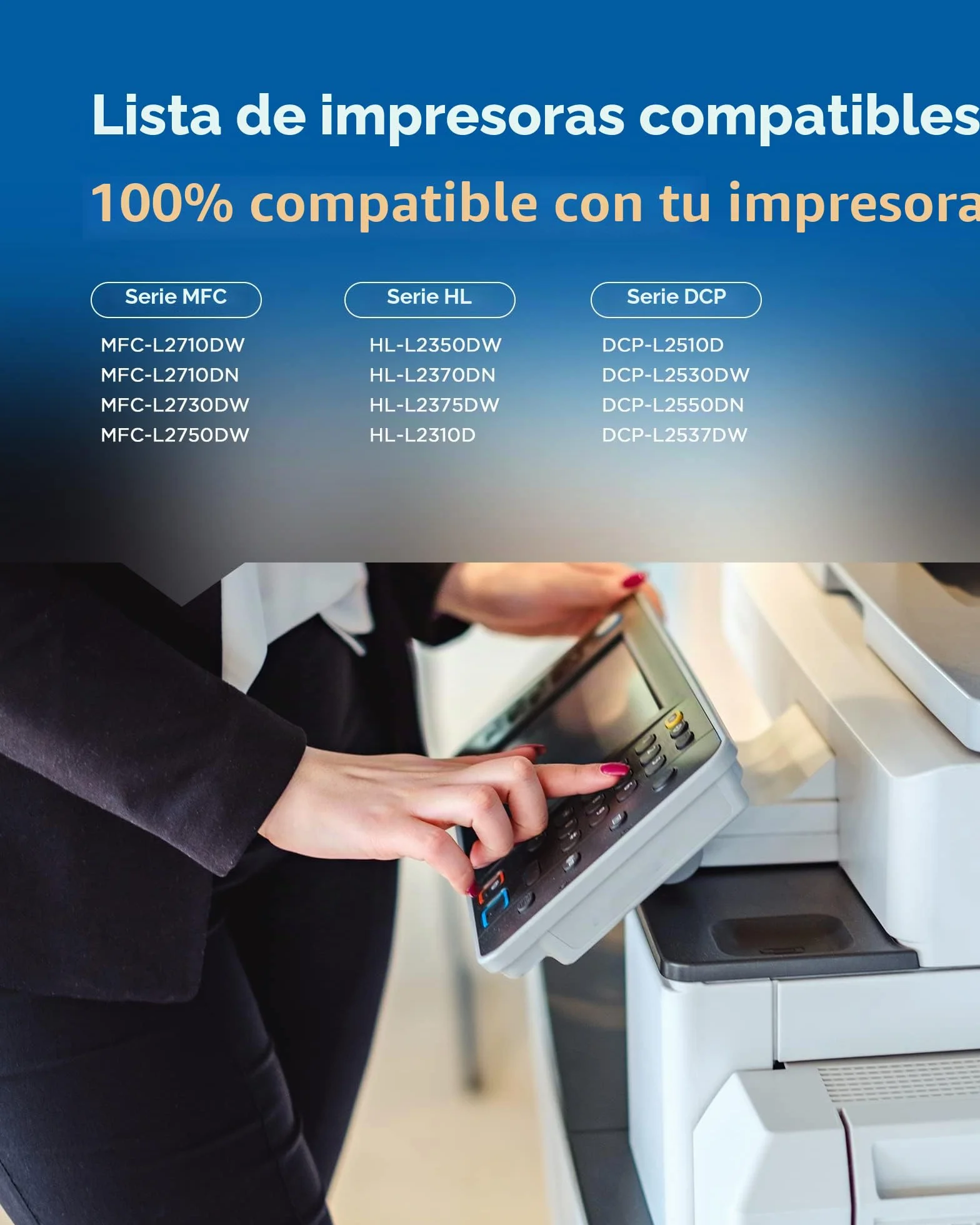 TN2420 Cartucho de Tóner Compatibles para Brother MFC L2710DW L2750DW L2710DN L2730DW DCP L2510D L2530DW L2550DN HL L2310D L2350DW (2 Negro)