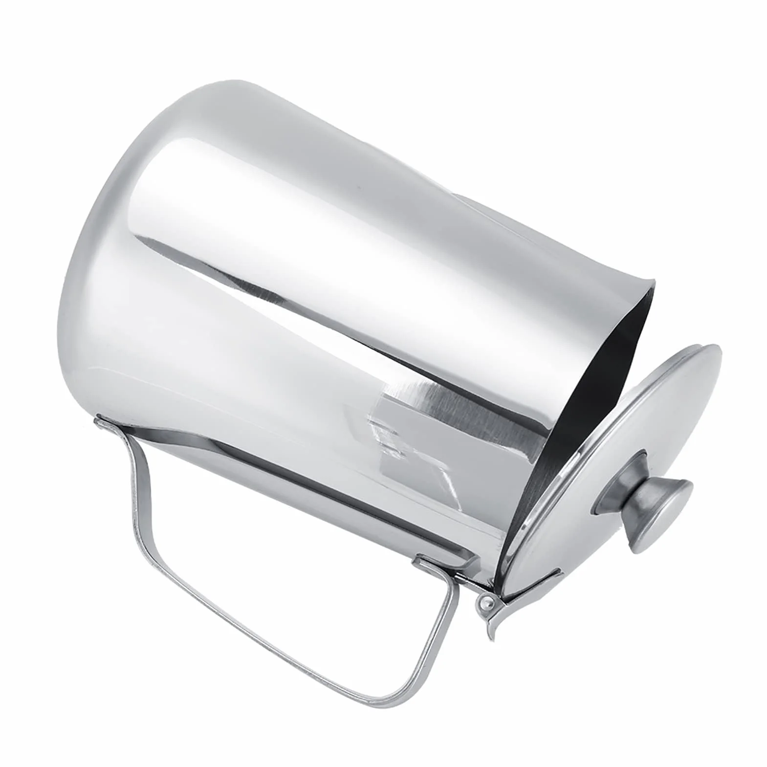 Jarra de Leche de Acero Inoxidable con Tapa para Capuchino, Café y Té (1000ML)