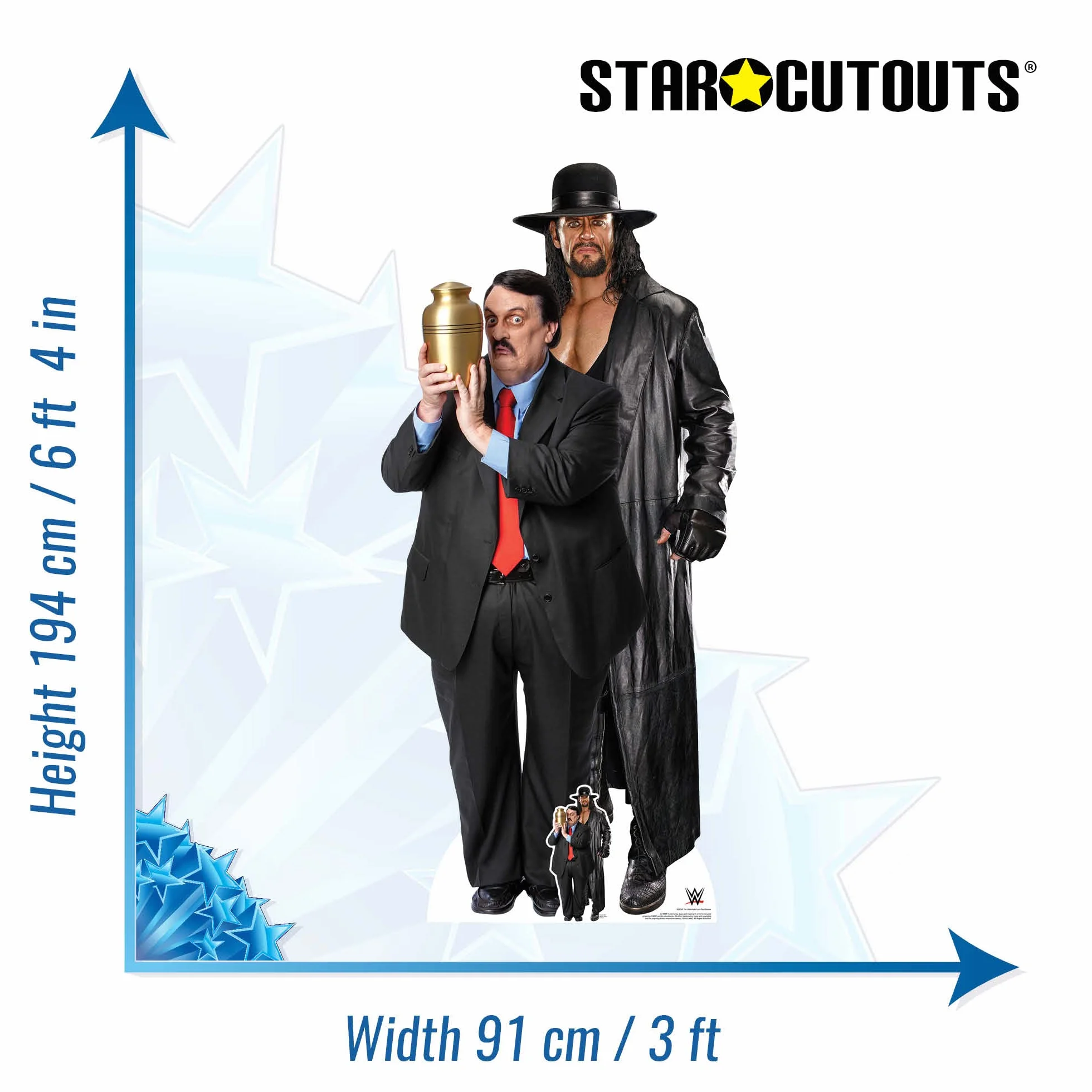 The Undertaker Paul Bearer WWE Real Size Cardboard Cutout with Mini
