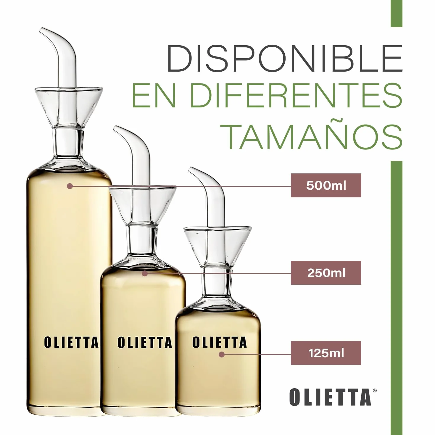Aceitera antigoteo de cristal 500ml a prueba de fugas para aceite de oliva y vinagre