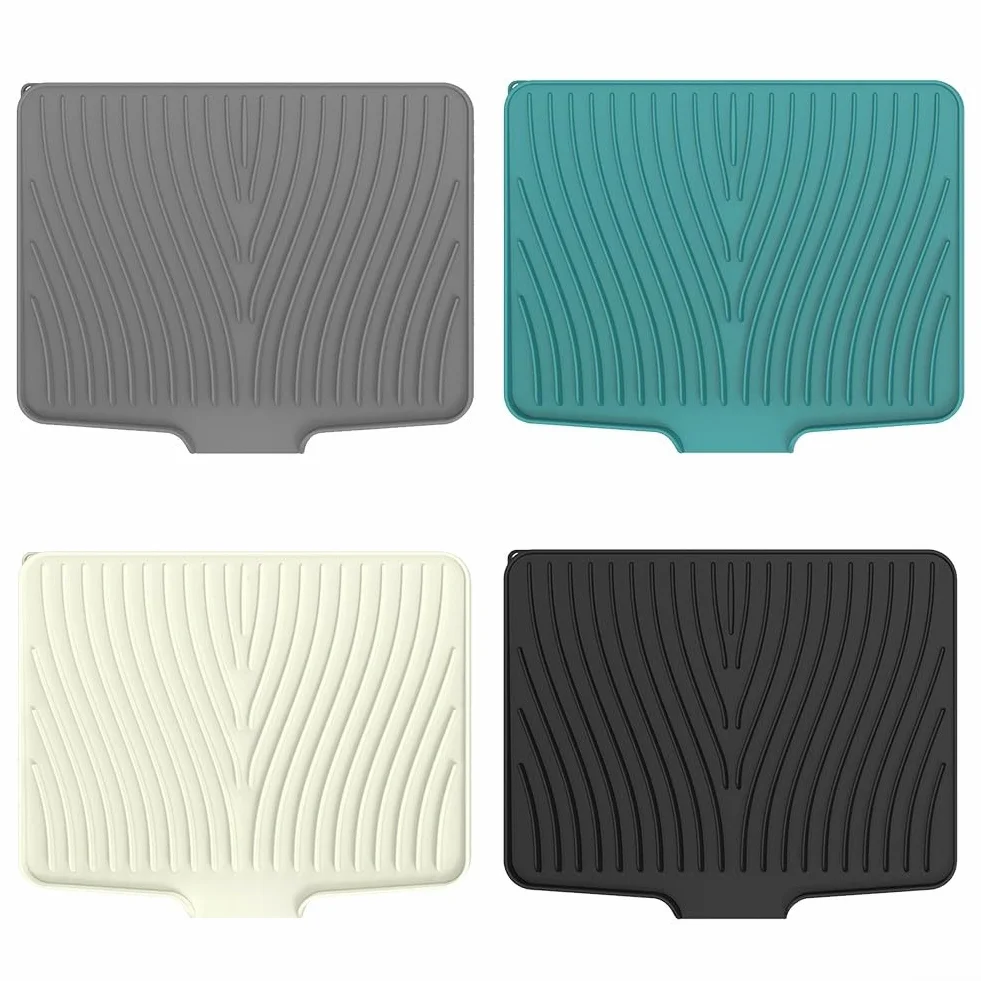 Alfombrilla de silicona para secar platos antideslizante resistente al calor 50 x 43 x 2 cm