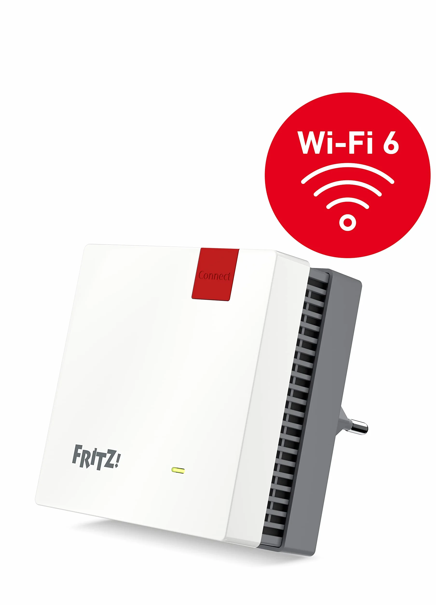 Fritz! Repeater 1200 AX International - Repetidor/Extensor Wi-Fi 6 (2.400 Mbps/5 GHz y 600Mbps/2,4 GHz), Mesh, 1 Puerto LAN Gigabit, WPS, Interfaz en Español