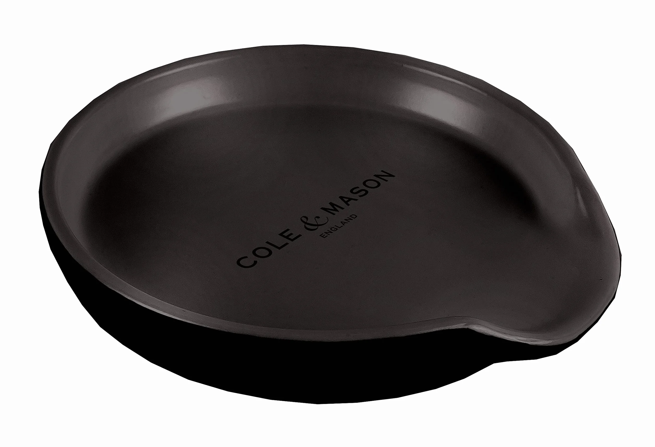 Cole & Mason Duxford Reposa Cucharas Cocina Negro/Gris Soporte Cuchara Madera 20mm x 105mm Cerámica