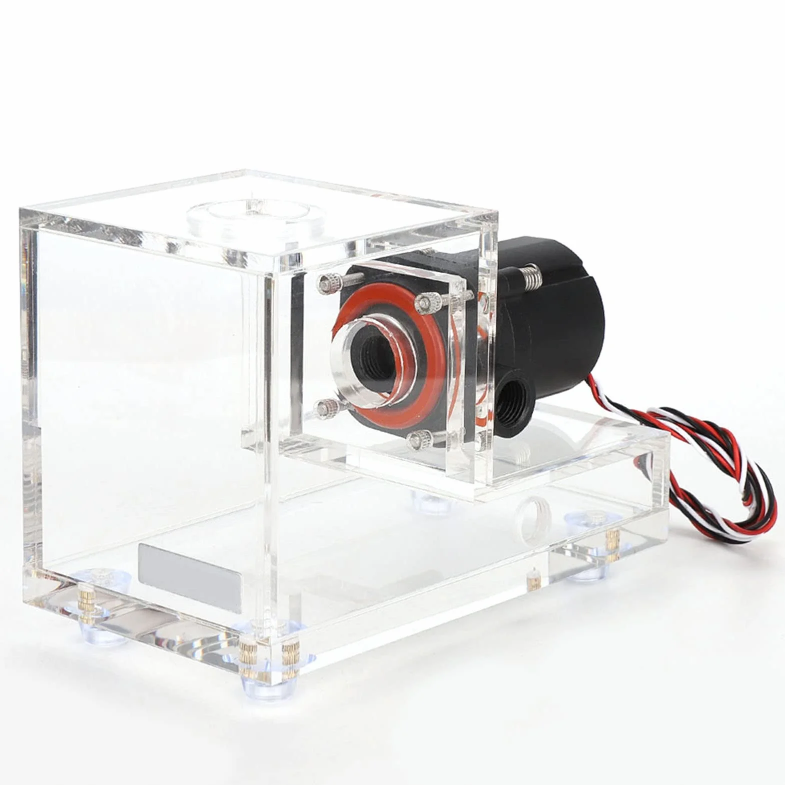 Tanque Refrigerado por Agua de Alto Rendimiento de 600ML para Refrigeración PC con Diseño Dividido y Almohadilla Choque para Jugadores Estructura Acrílica