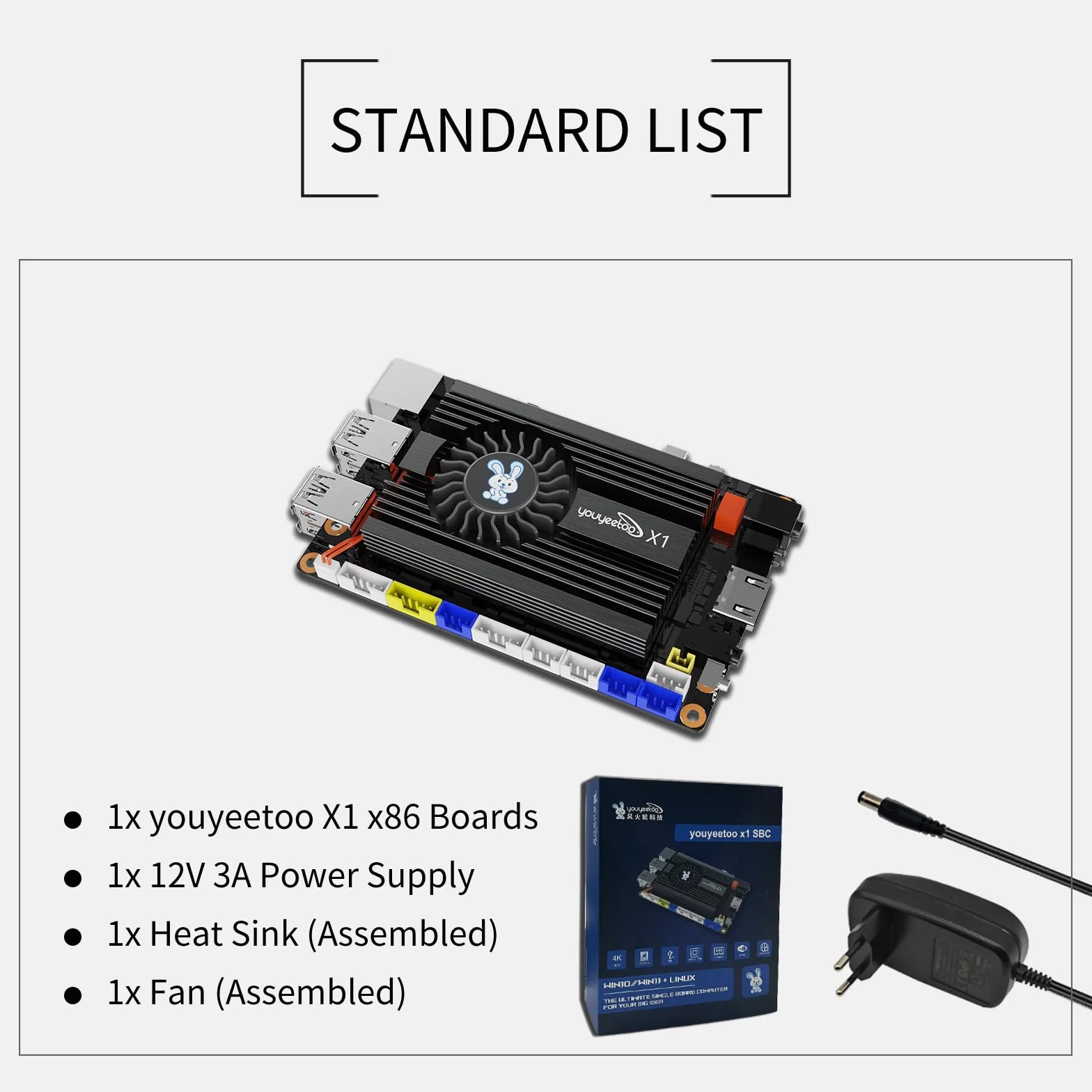 youyeetoo X1 – N5105 – Ordenador de una sola placa – Servidor multimedia 4K dual – Ranuras M.2 duales, soporta 2280 NVMe mSATA SSD/WiFi 5 y WiFi 6 módulo – PCIE 3.0 - NFC (X1 (8 GB RAM + 256 GB eMM))