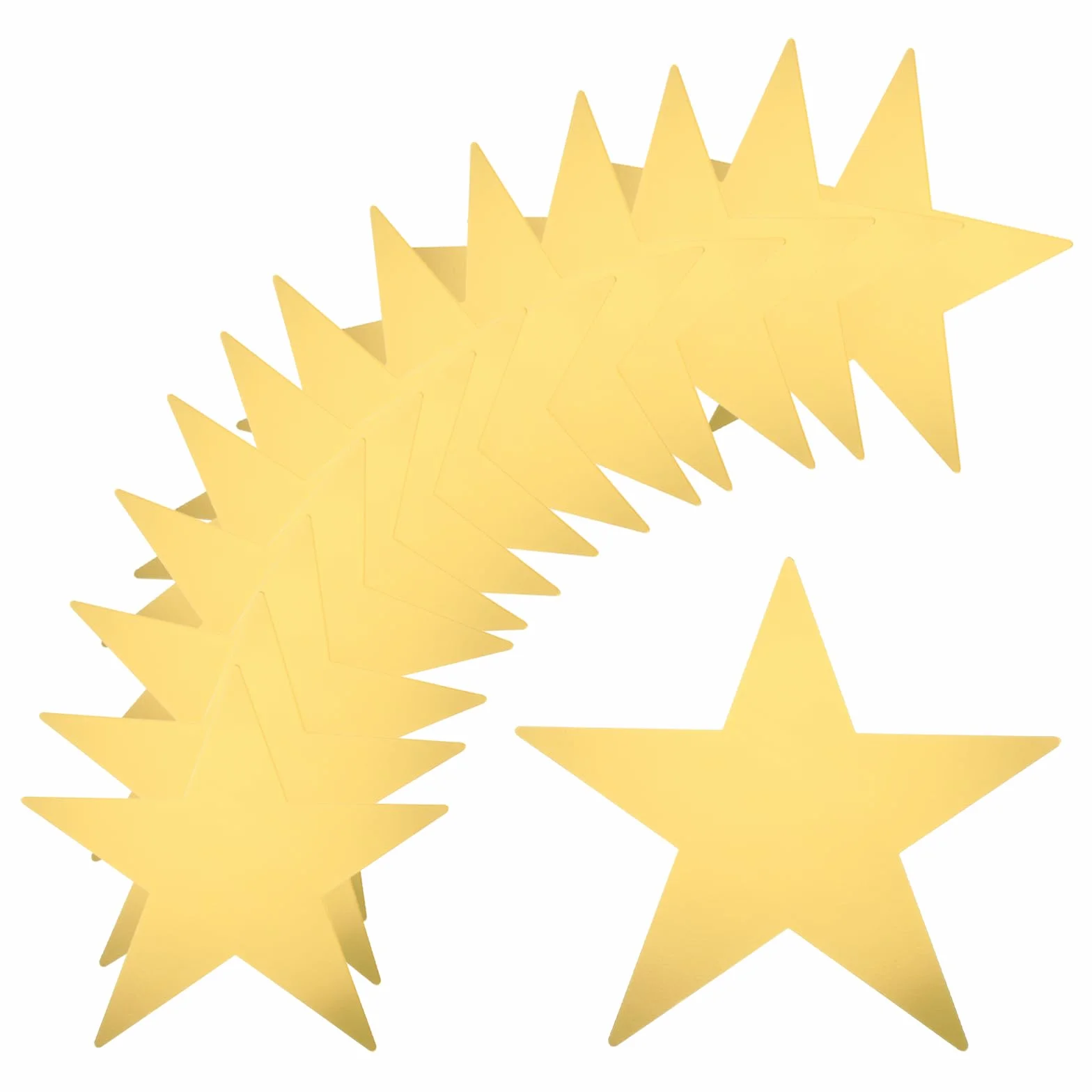 QUARKZMAN 80 Piezas Recortes de Estrellas Doradas Doble Cara de Papel Decoración de Estrellas de Cartón, 6 Pulgadas