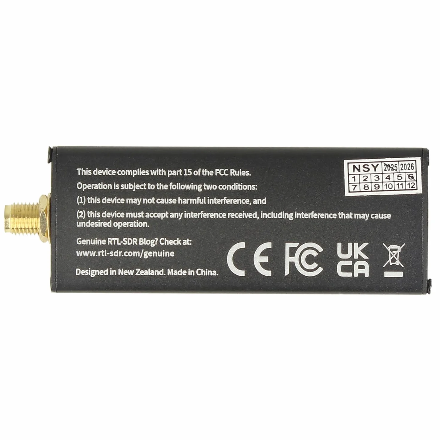 RTL-SDR Blog Radio definida por software V3 R860 RTL2832U 1PPM TCXO SMA (solo dongle) (negro) (USB-C)