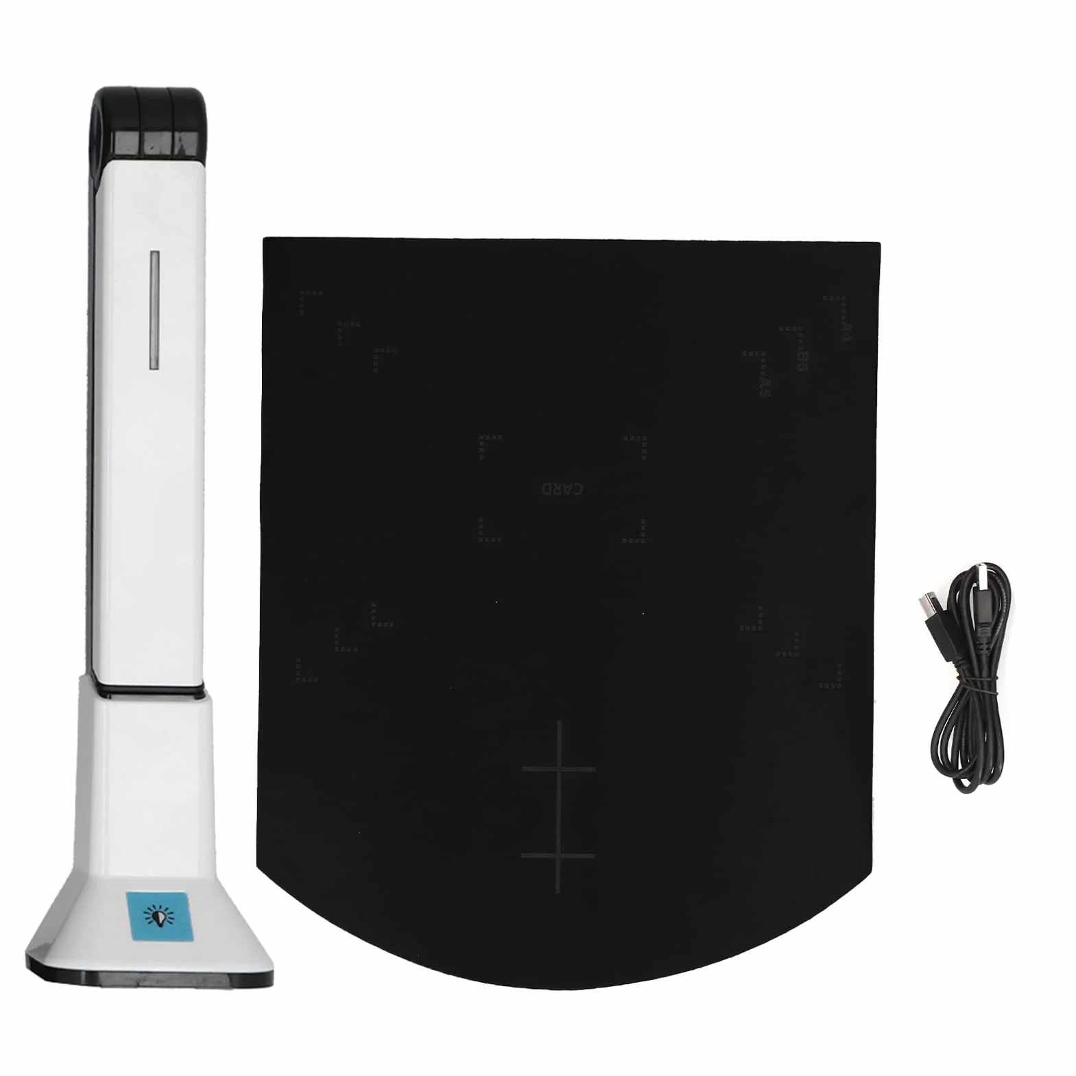 Hyuduo Cámara de Documento Portátil Plegable de 8MP con 6 LED Light, Escáner de Alta Velocidad para Familia, Maestro, Abogado, Administración, Llenado Automático de Luz