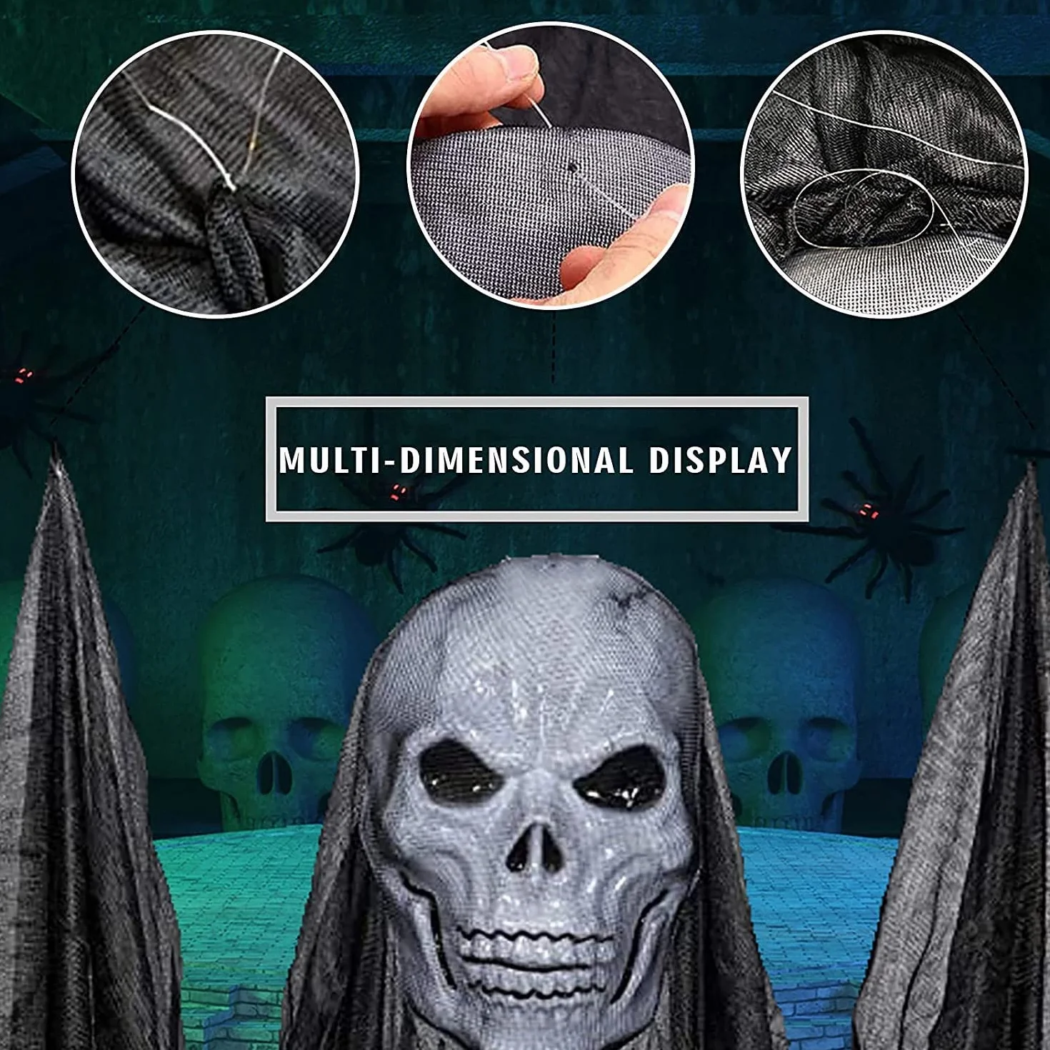 Fantasmas Colgantes de Halloween, Máscara de Esqueleto Colgante Decoraciones de Halloween