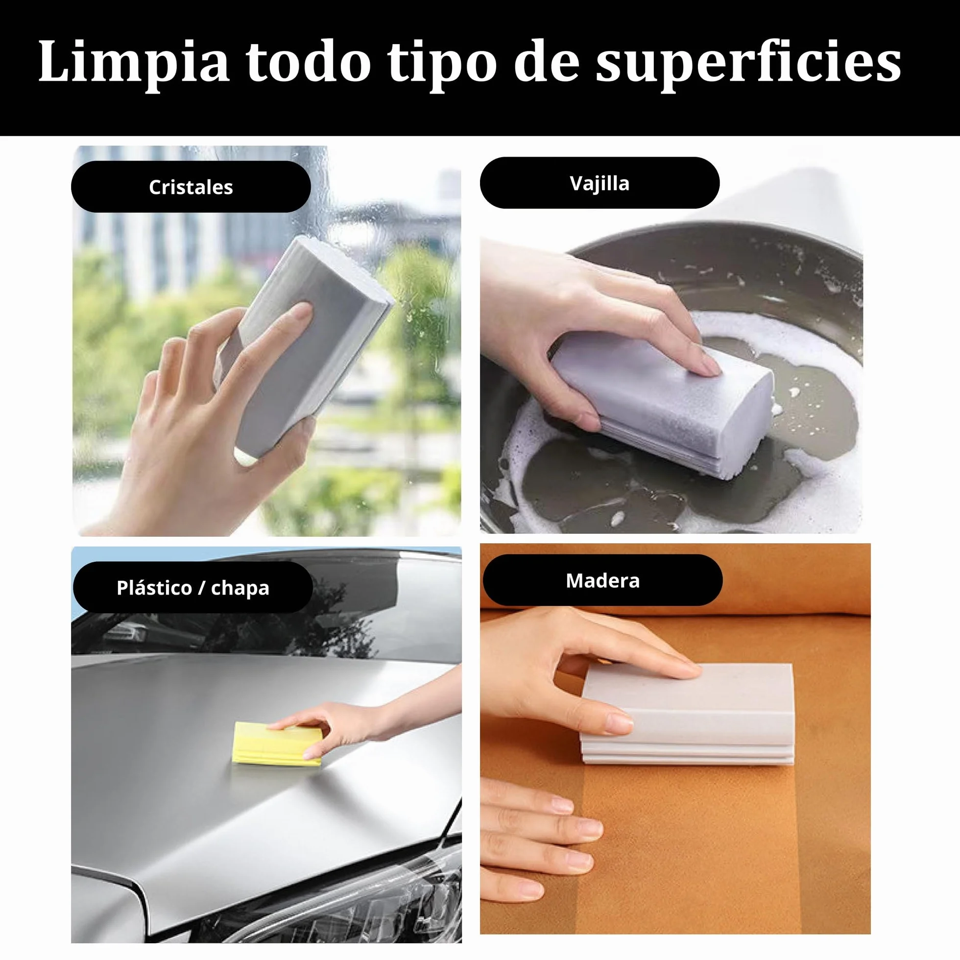 Esponja Atrapapolvo Mágica Plumero Mejorado 4PCs Para Limpieza
