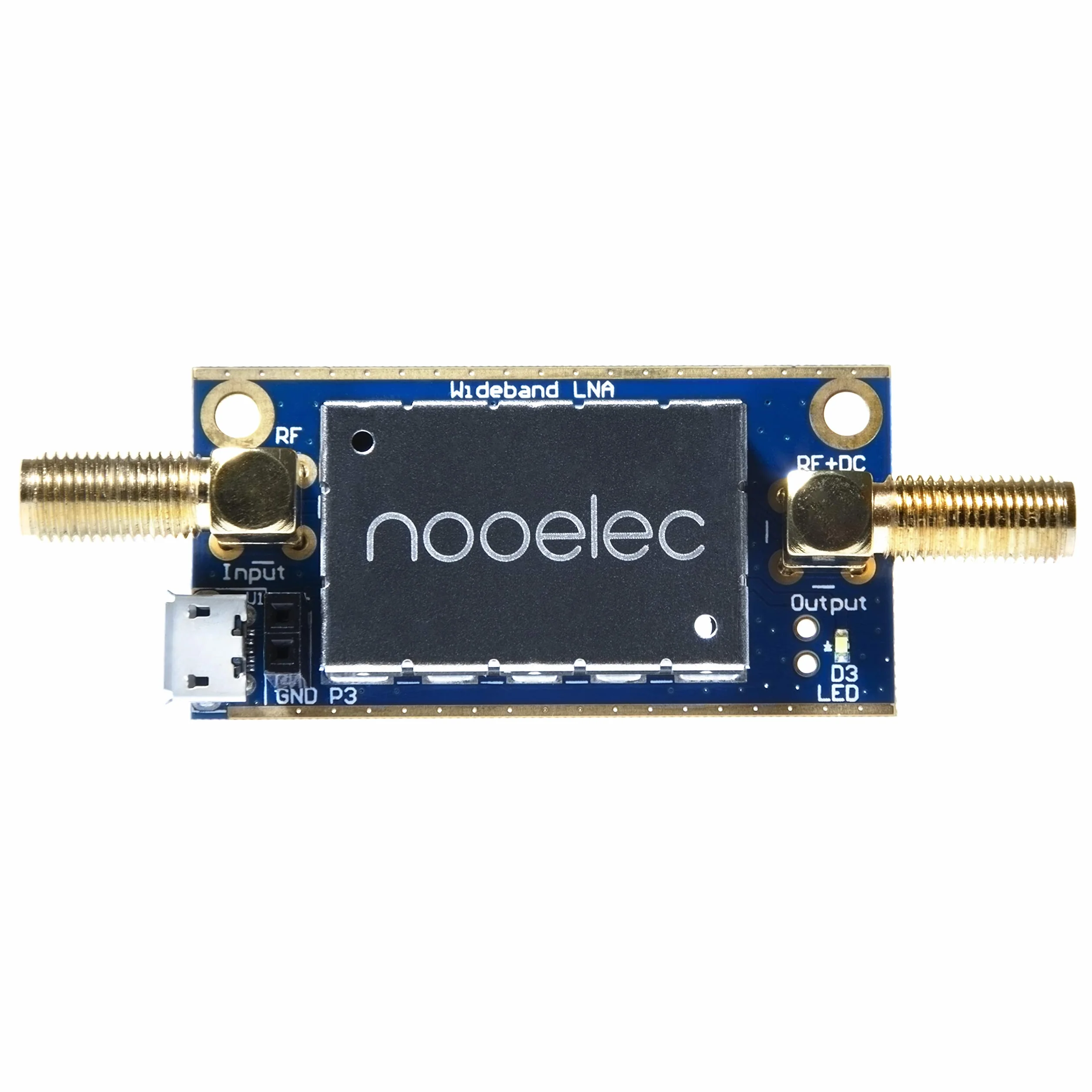 NooElec Lana Barebones - Módulo Amplificador de Ultra Bajo Ruido (LNA) para RF y Radio Definida por Software (SDR). Capacidad de Frecuencia de Banda Ancha y Lineal de 20MHz a 4000MHz