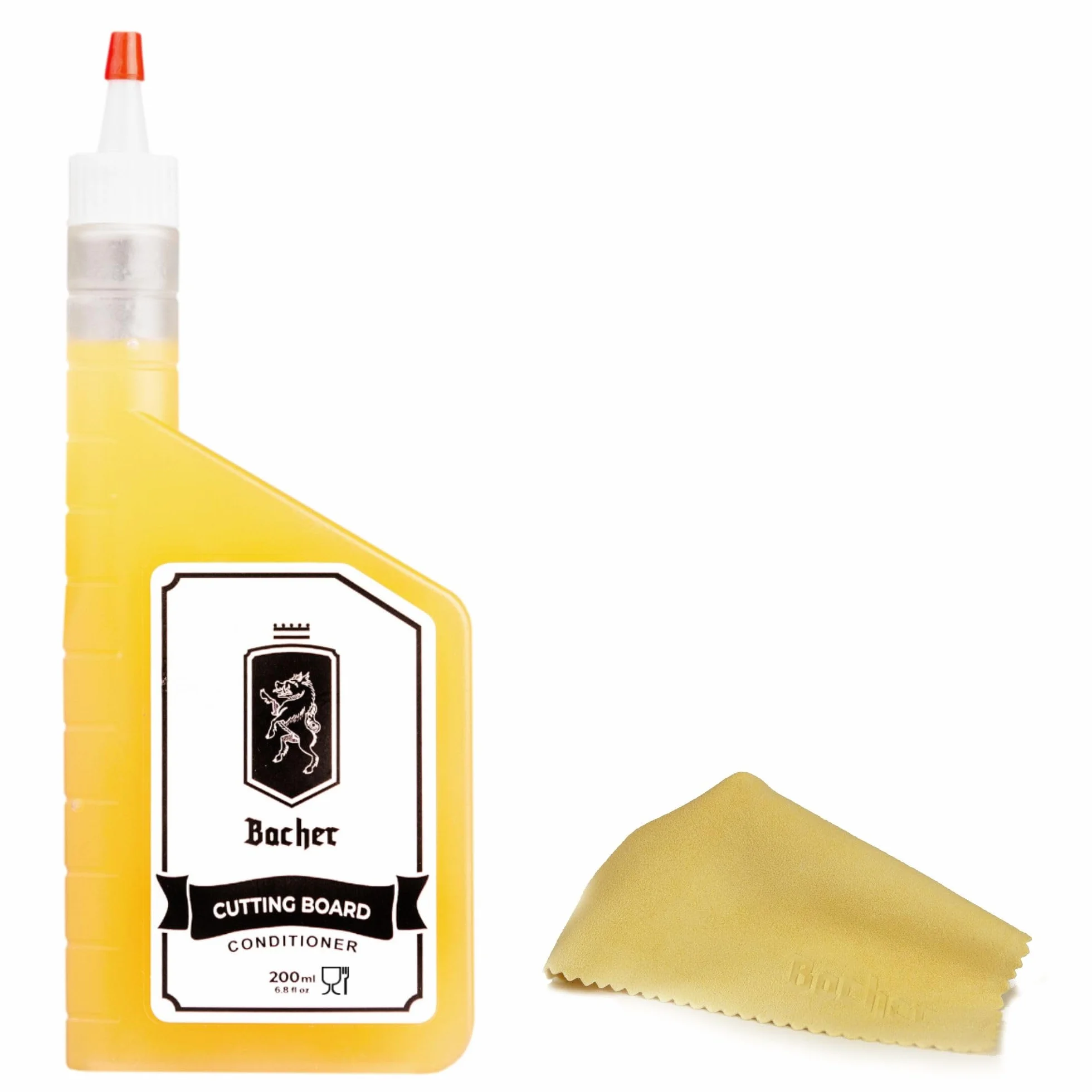 Bacher Acondicionador para Tabla de Cortar 200 ml - Calidad Alimentaria - Cera y Aceite Natural para Madera