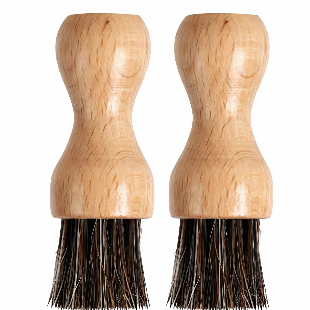 Cepillo de vajilla y Verduras de Madera, 2 piezas, cepillo para setas, para Limpiar Hongos y Verduras, Cepillo Natural, para Limpiar fregaderos de Metal Fundido, baño, para platos, ollas
