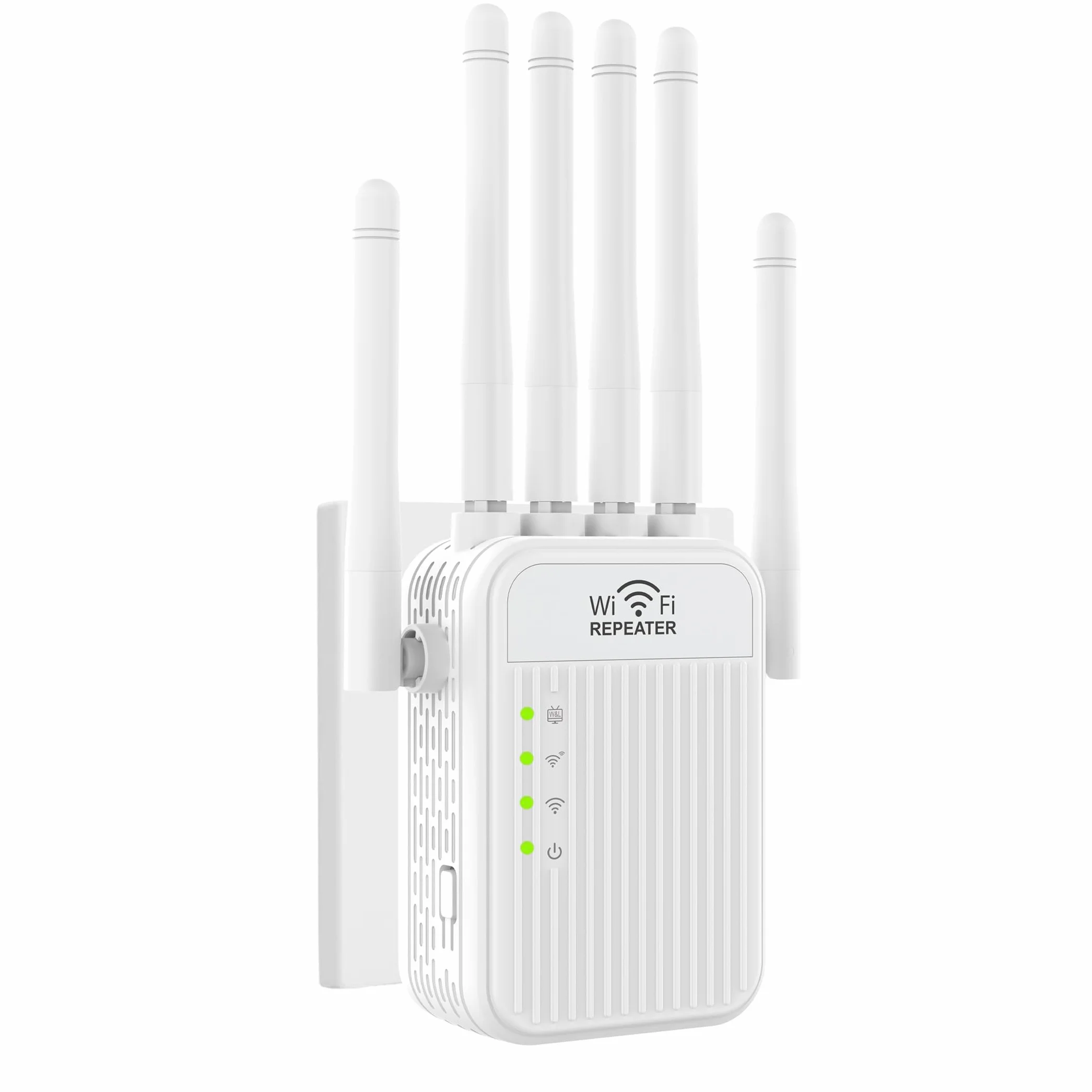 Amplificador Señal WiFi 5G / 2.4G Repetidor WiFi Largo Alcance, WiFi Extender con 6 Antenas de Alta Ganancia,2 Puerto LAN,Extensor de WiFi para casa y Oficina, Fácil de Instalar
