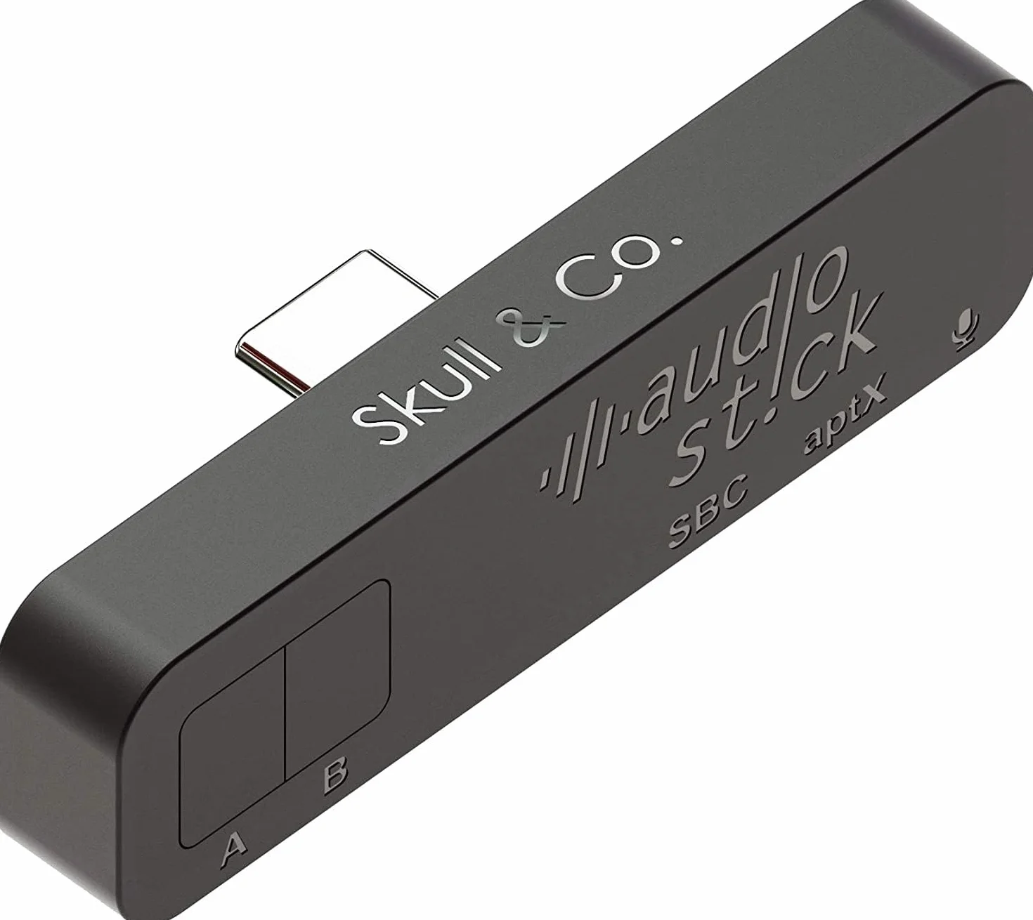 Skull & Co. AudioStick Bluetooth 5.0 Wireless Audio Transmitter Adapter Low Latency for PS5 / PS4 / Nintendo Switch/Lite/Other Devices, Optimised for AirPods/Pro - Black