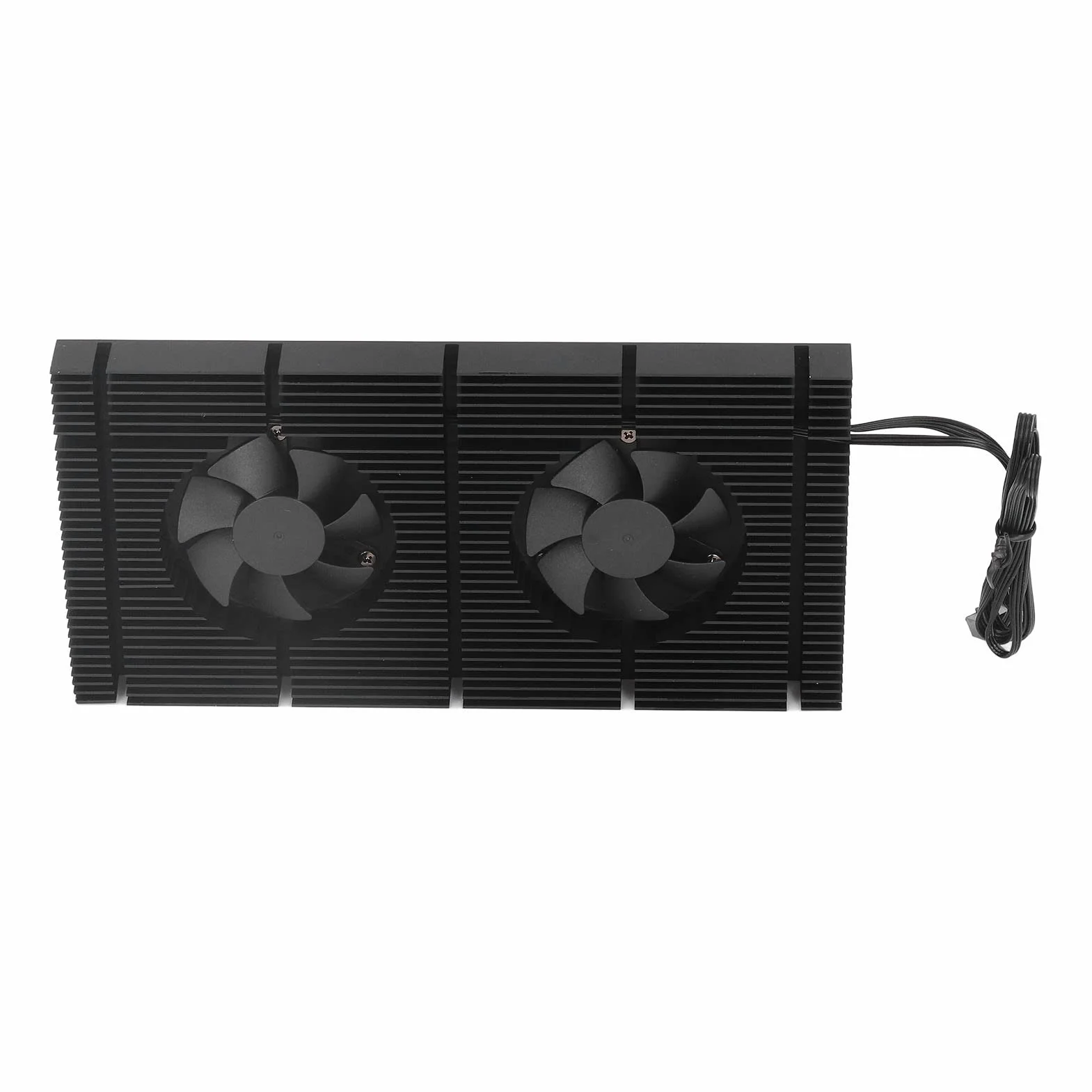 lyrlody GK6 Ventilador Dual PWM VRAM Disipador de Calor Aleación de Aluminio GPU Placa Posterior Radiador 90 X 180 X 15 Mm Ajustable 1500 a 5000 RPM para Enfriamiento de Memoria de Plano Posterior