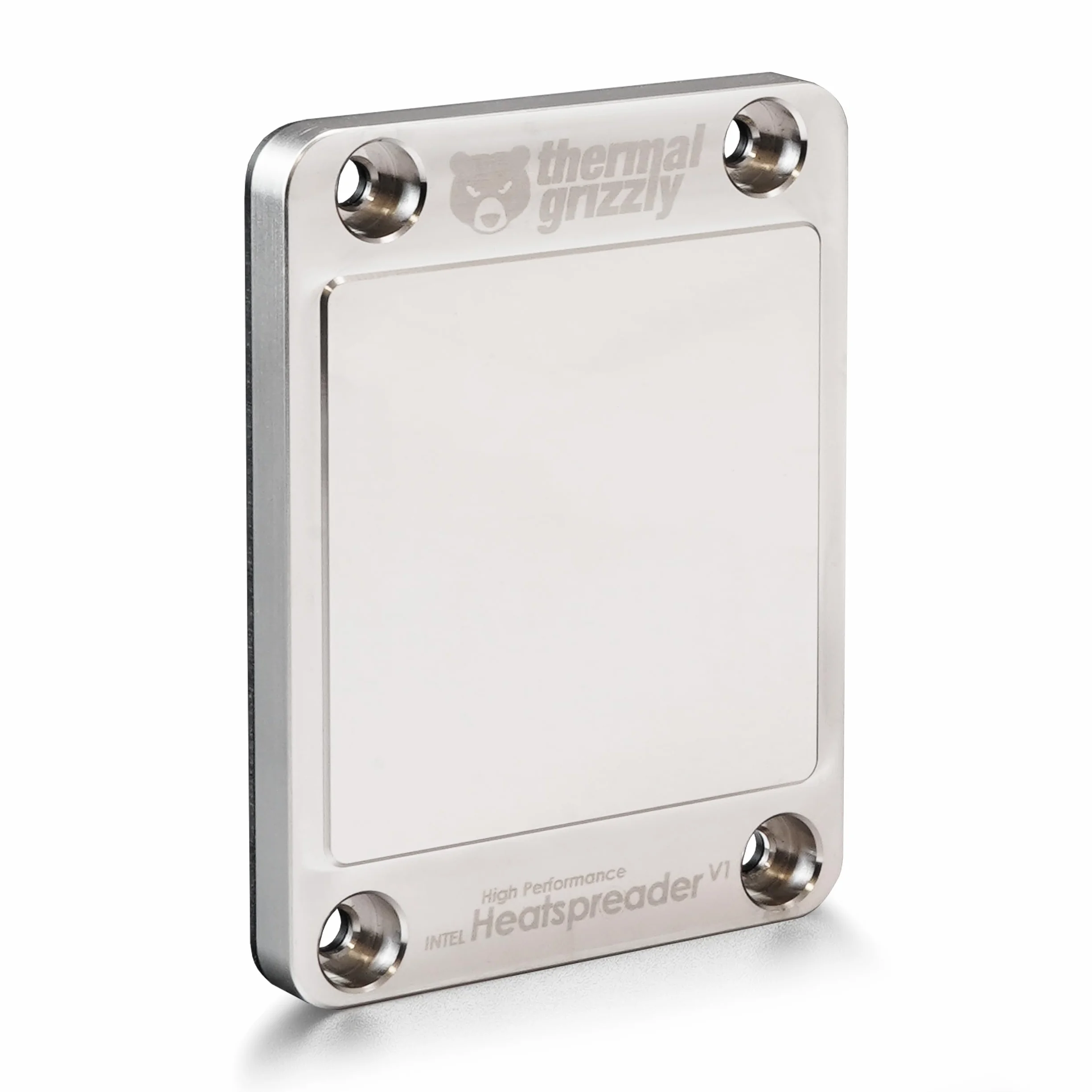 Thermal Grizzly Intel Heatspreader V1 - Difusor térmico de alto rendimiento para CPU Intel - Superficie de precisión fresada con diamante y niquelado - Fabricado en Alemania