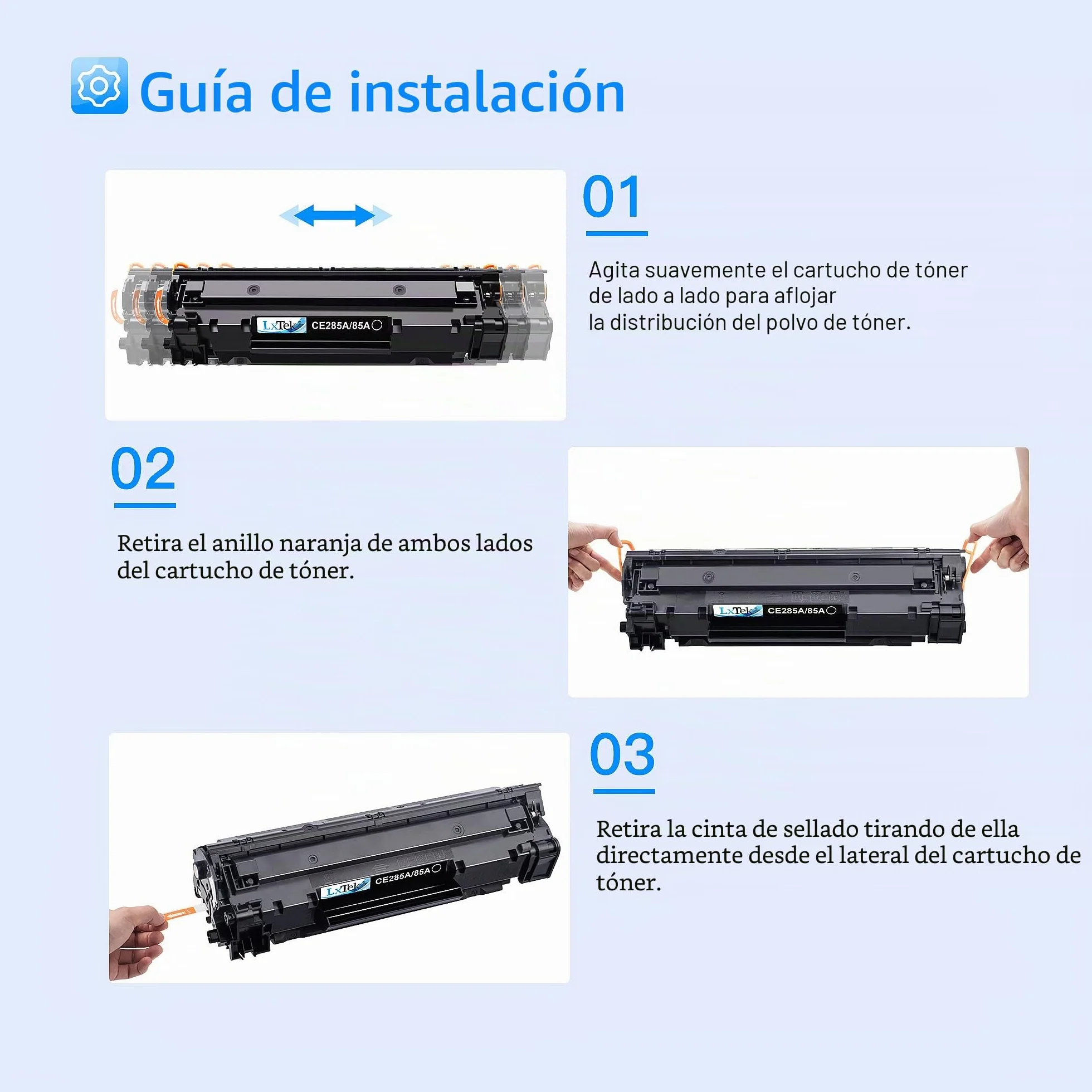 LxTek CE285A 85A Tóner Compatible para HP 85A Tóner para HP LaserJet P1102W P1102W Tóner P1102 M1212NF M1132MFP M1217NFW M1212 M1132 M1210 M1210MFP P1109 (2 Negro)