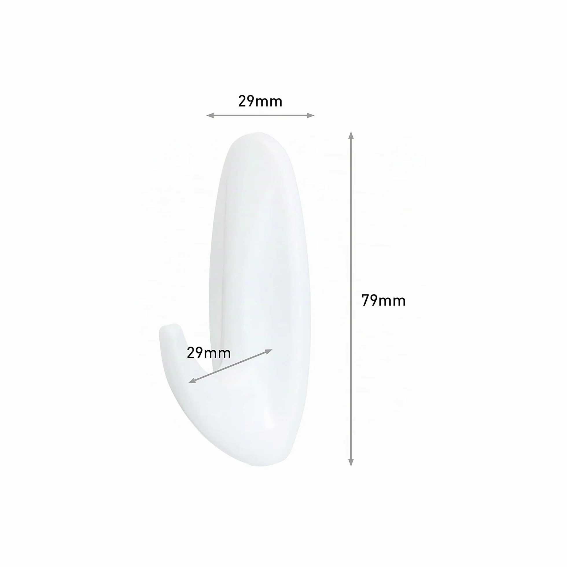 Command Ganchos de Diseño Medianos Blanco 6 Ganchos 9 Tiras Medianas Interior