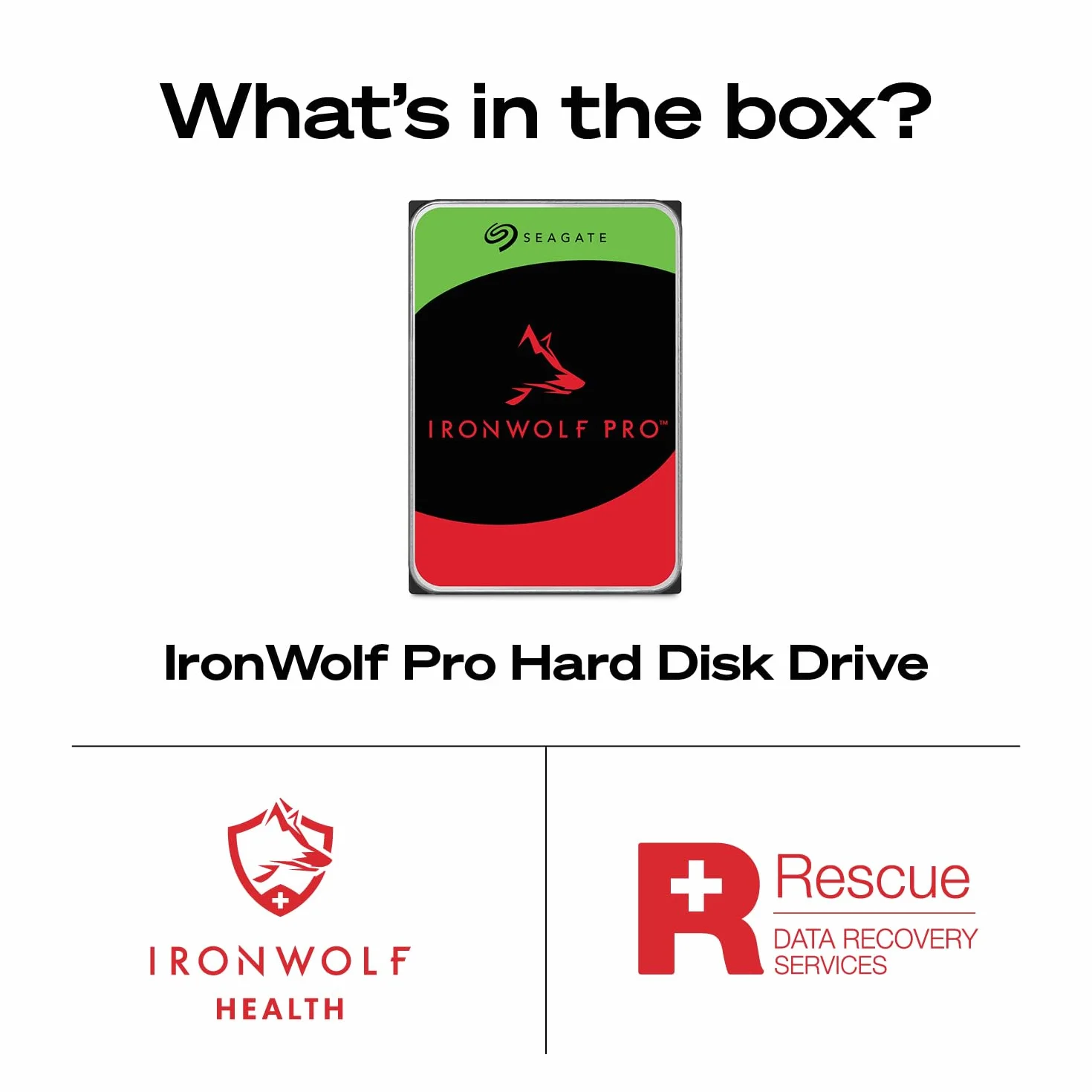 Seagate IronWolf Pro, 14 TB, Enterprise HDD interno - CMR, 3,5 pulgadas, SATA a 6 Gb/s, 7200 RPM, caché de 256 MB para almacenamiento conectado a red RAID, servicios Rescue (ST14000NT001)