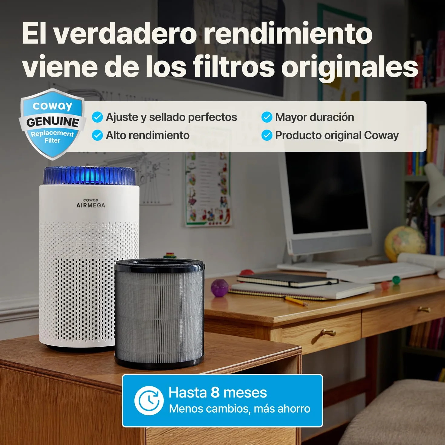 COWAY Purificador de Aire Airmega 50 CADR 120,1 m³/h 18,4 dB