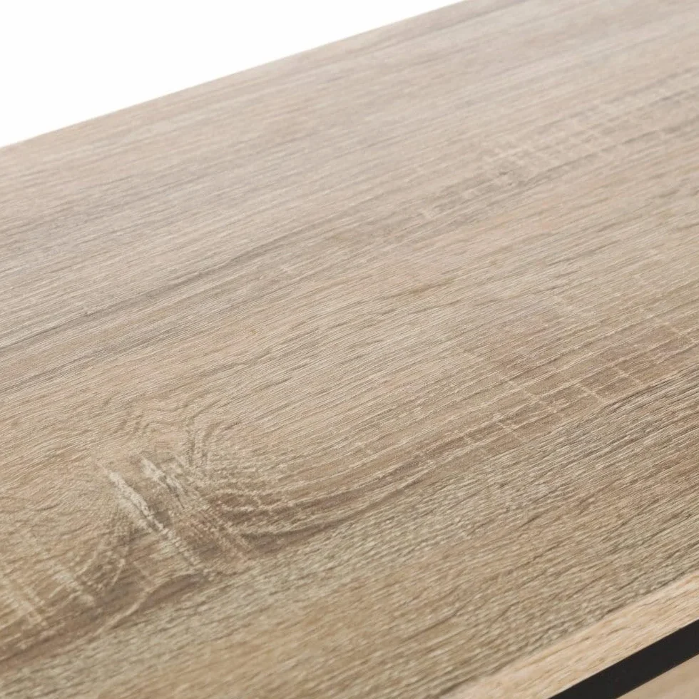 Estantería Urban LOLAhome 3 baldas Metal Negro Tablero Natural 76x60x30 cm Acero Madera laminada 15 mm